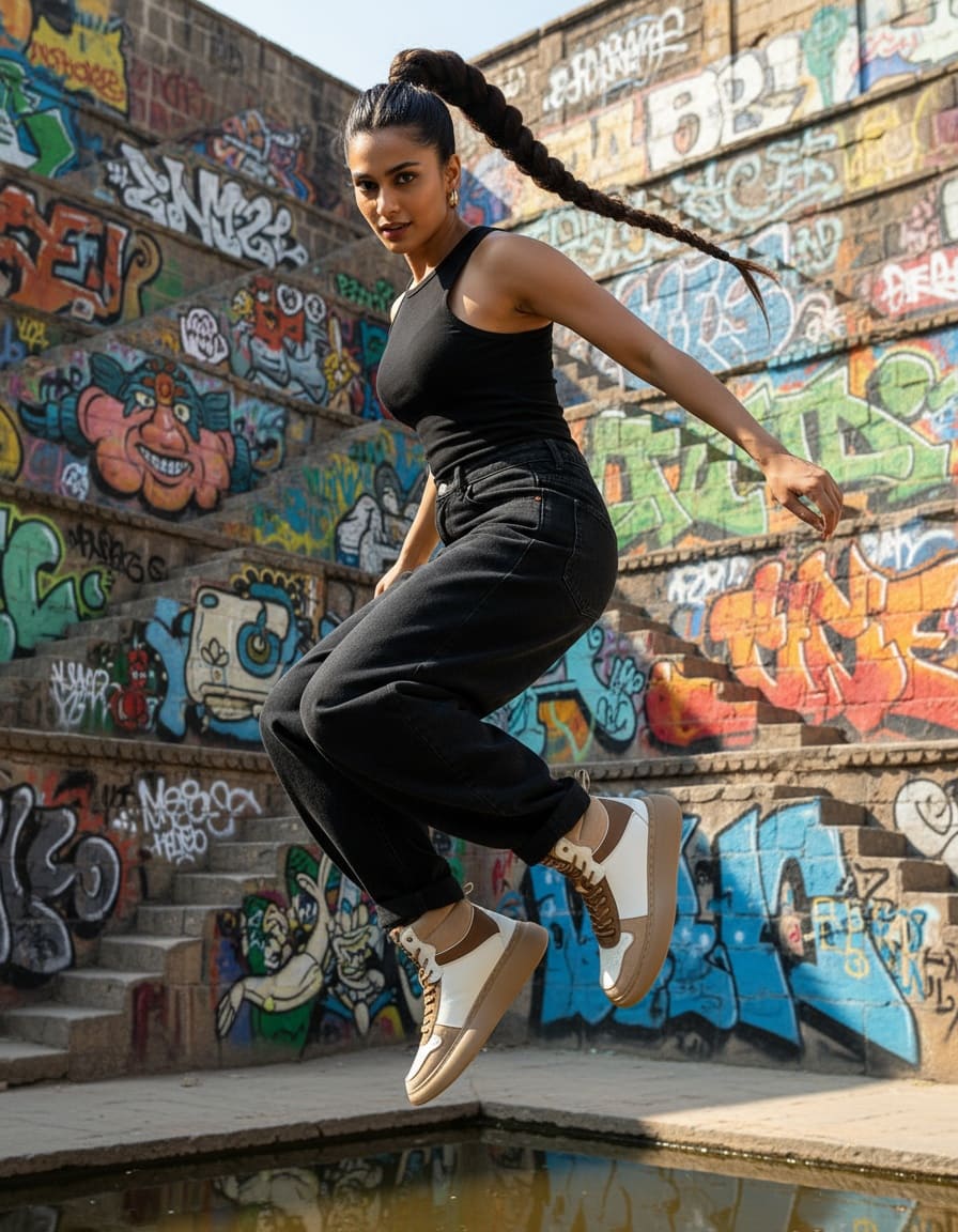 Bacca Bucci ร Discovery Noir Womenโs High-Top Sneakers