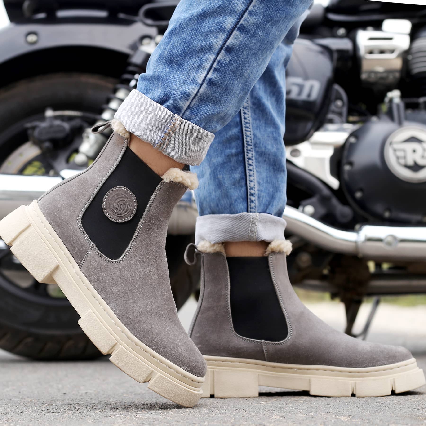 Chelsea Boots Bacca Bucci Alpine Armor Men's Chelsea Snow Boots with Suede and Fur