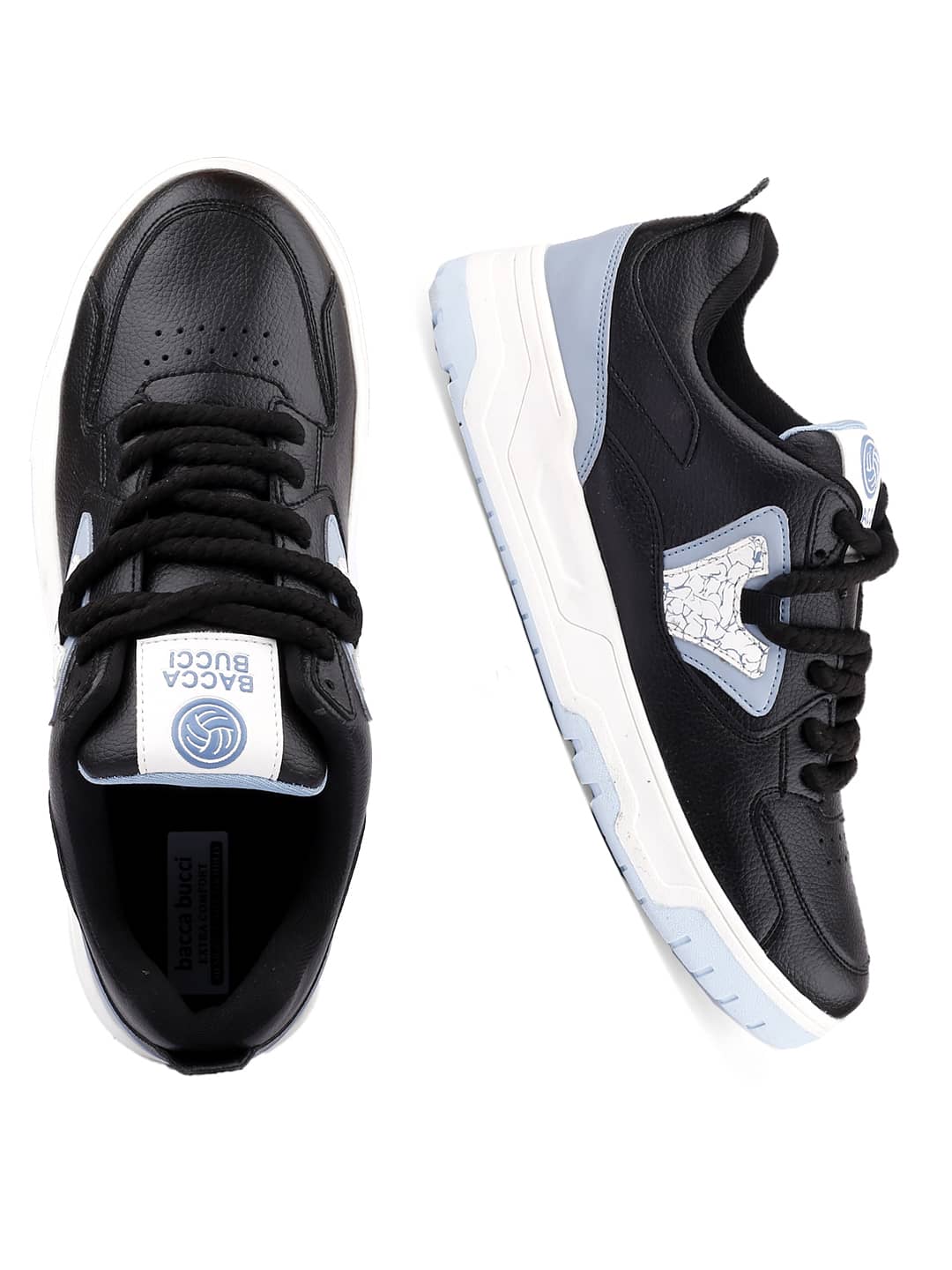 Bacca Bucci Stride Eclipse: Low-Top Flat-Sole Sneakers with Signature Thick Round Laces