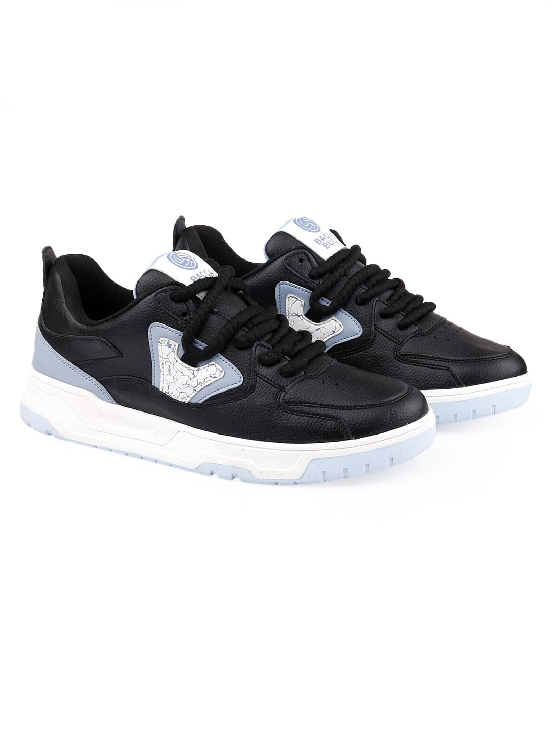 Bacca Bucci Stride Eclipse: Low-Top Flat-Sole Sneakers with Signature Thick Round Laces