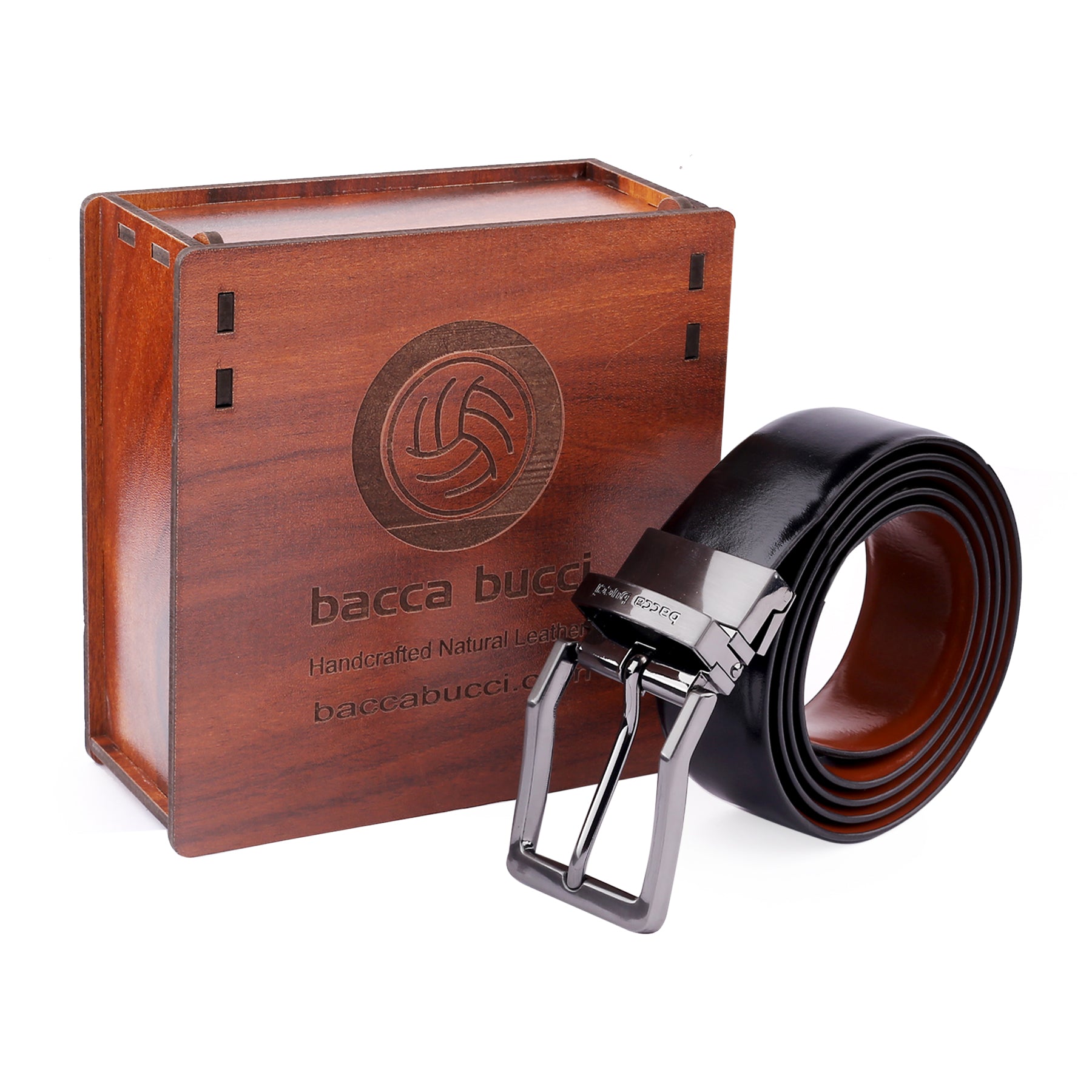 Bacca Bucci Auto reversible dress belt with Genuine Leather