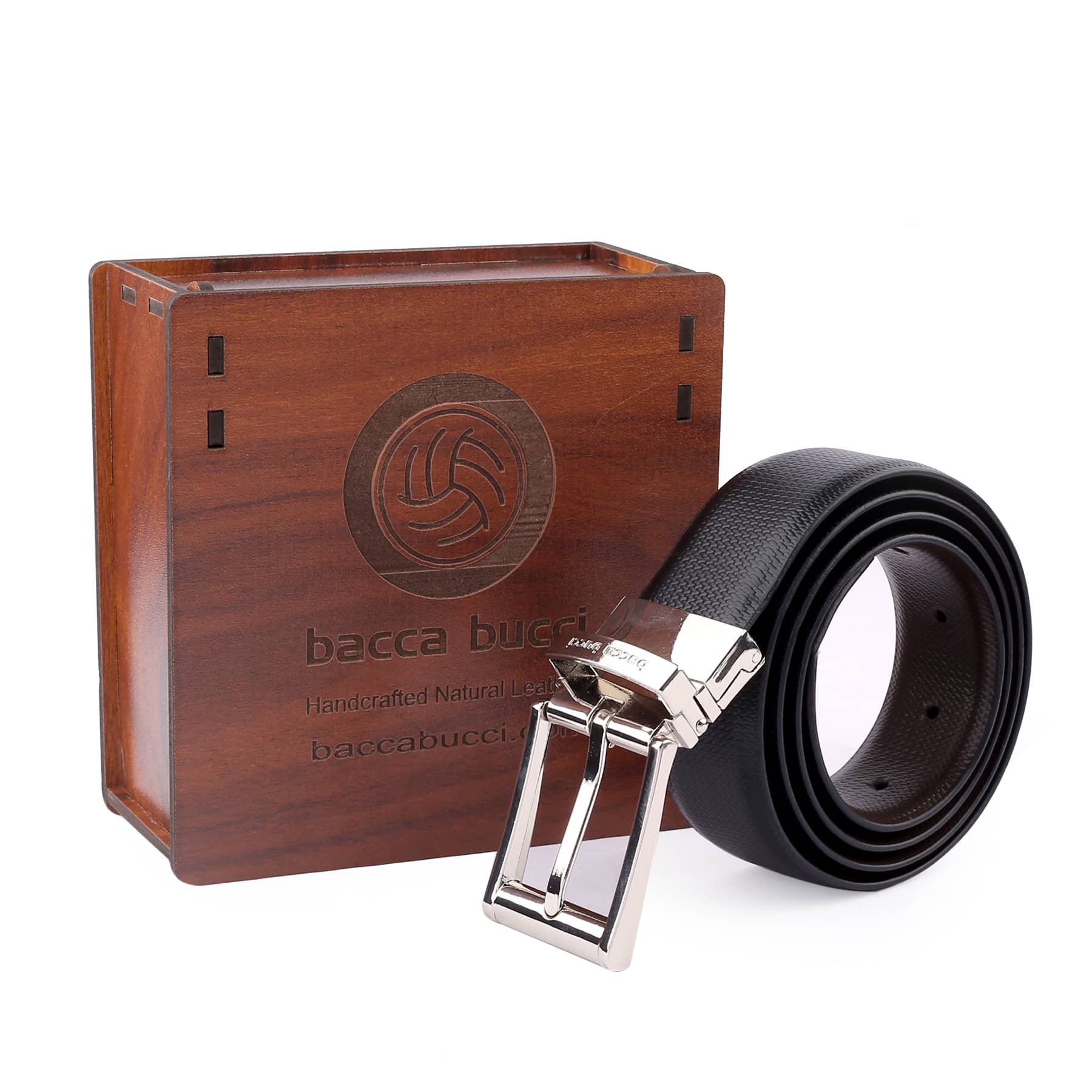 Bacca Bucci Auto reversible dress belt with Genuine Leather