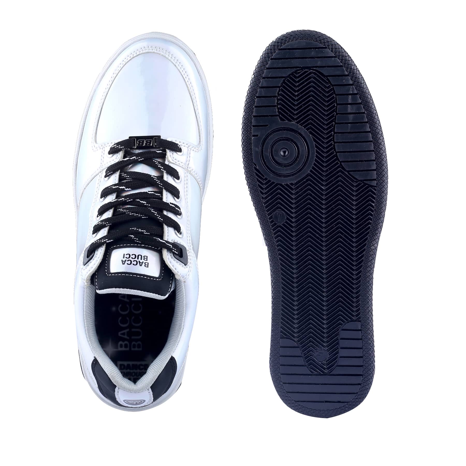 Bacca Bucci Mutliverse 2.0 Shimmering Silver Streak Low-Top Dance Sensation Sneakers