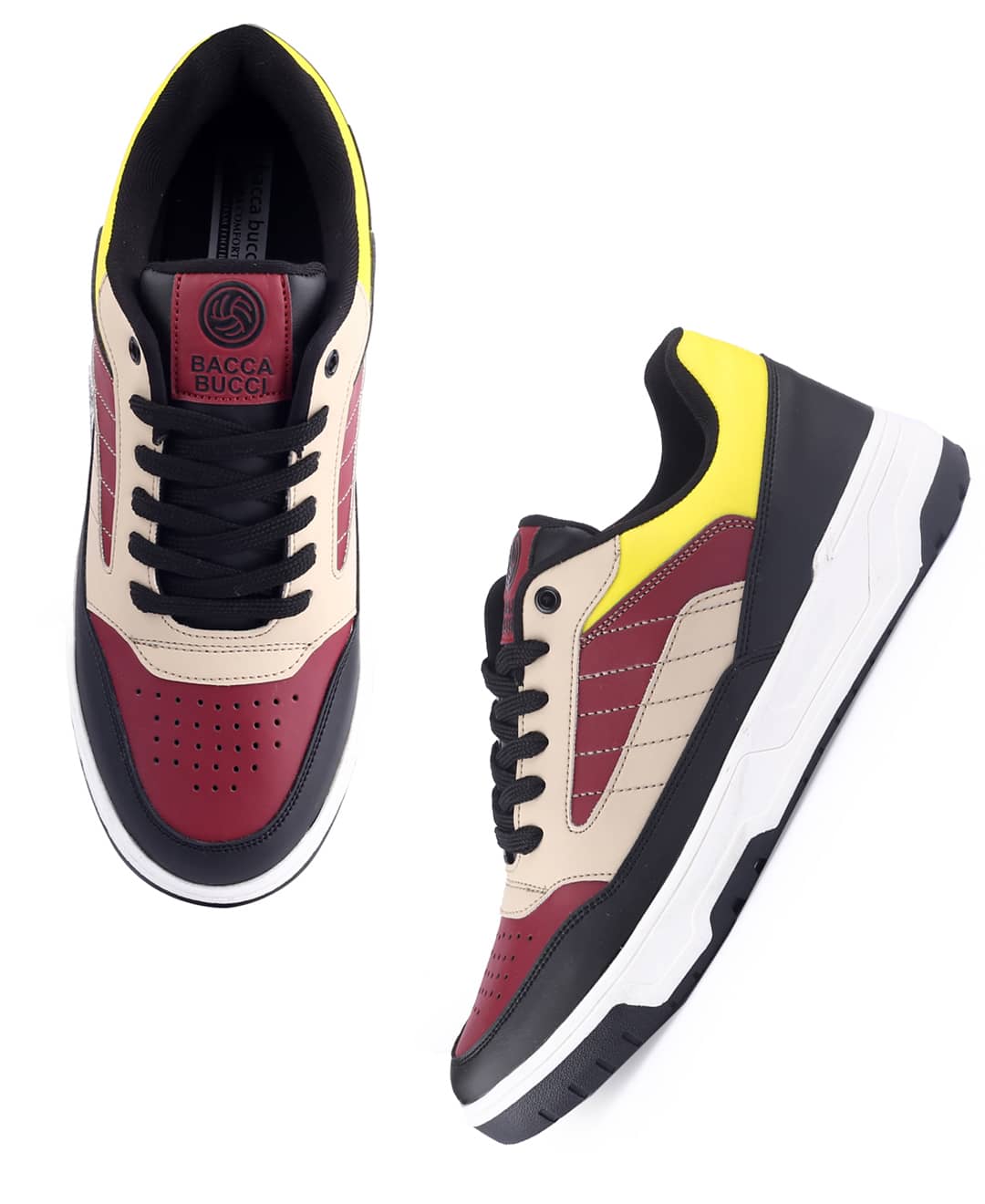 Bacca Bucci Downtown Dynamo Low-Top Sneakers: A Symphony of Style with Flat Outsole and Vibrant Color Blocking
