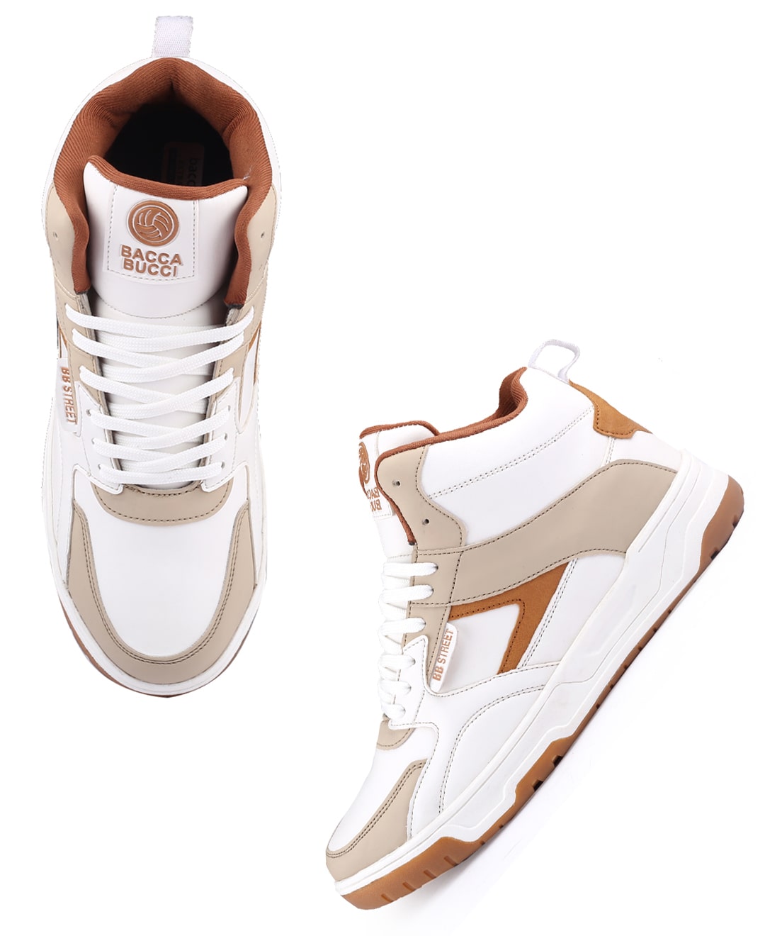 Bacca Bucci Cappuccino Skystompers: Retro High-Top Charm with Modern Comfort Tech
