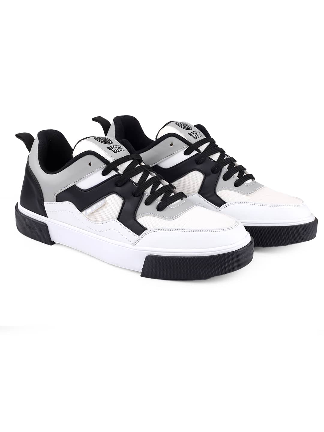 Bacca Bucci Shark Men’s Low-Top Sneakers – Lightweight Textile PU Mix with TPR Outsole