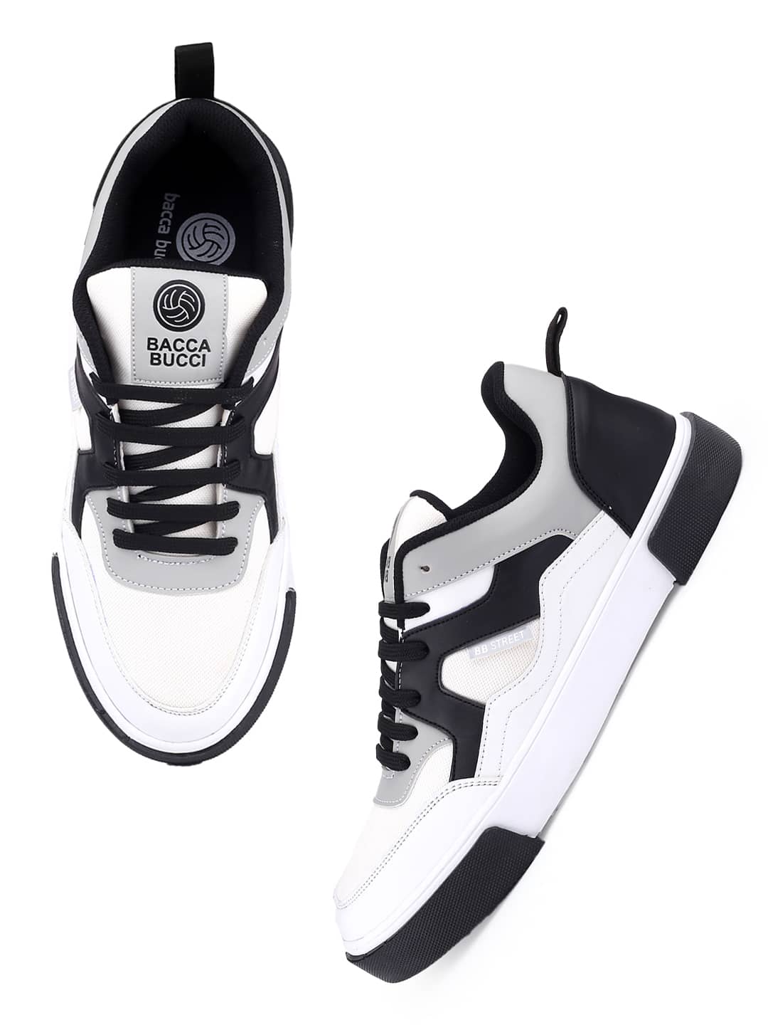 Bacca Bucci Shark Men’s Low-Top Sneakers – Lightweight Textile PU Mix with TPR Outsole