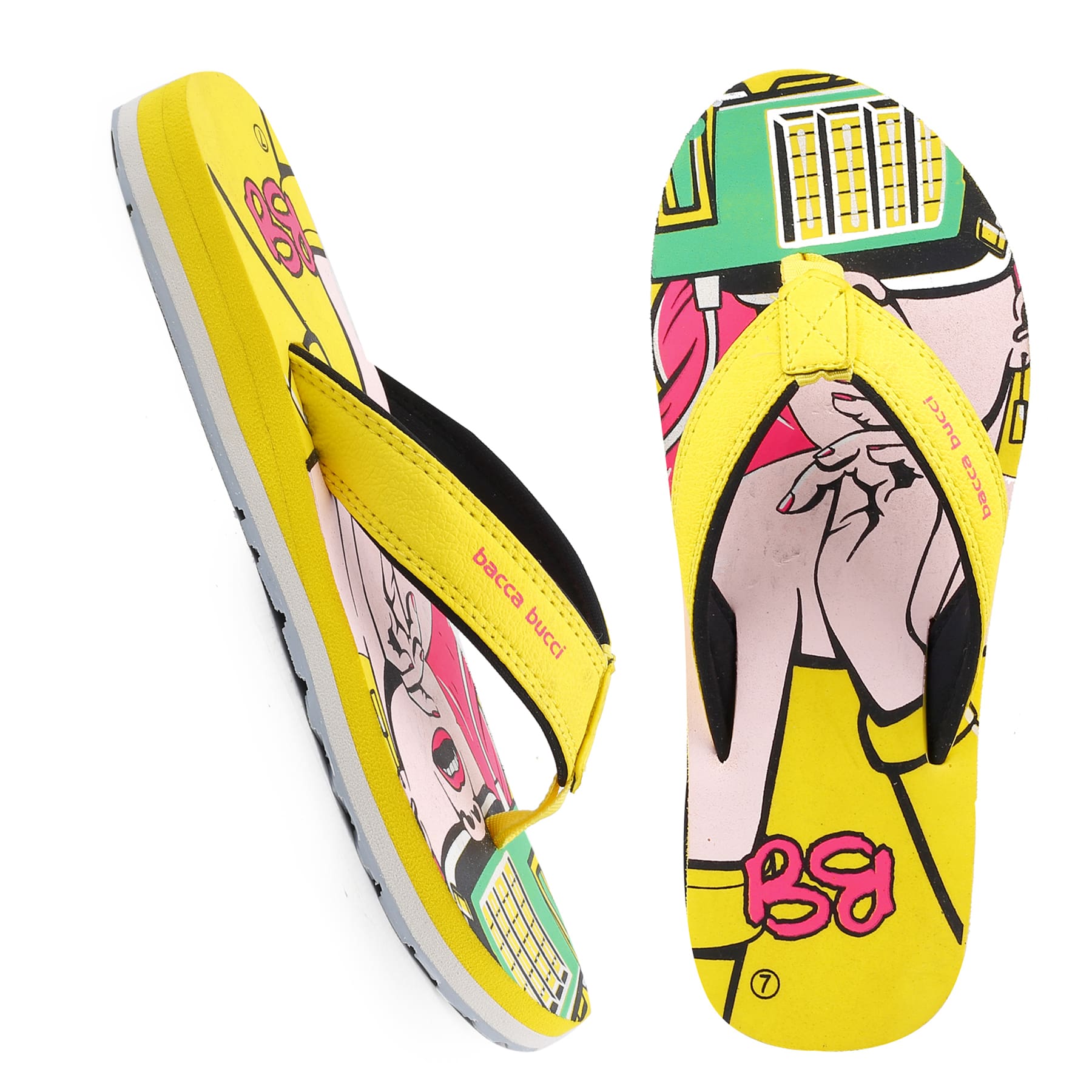 Bacca Bucci BEACH-BREEZE Cloud Slippers/Flip-Flop for Men | Non-Slip With Rubber Outsole and Vibrant Colors