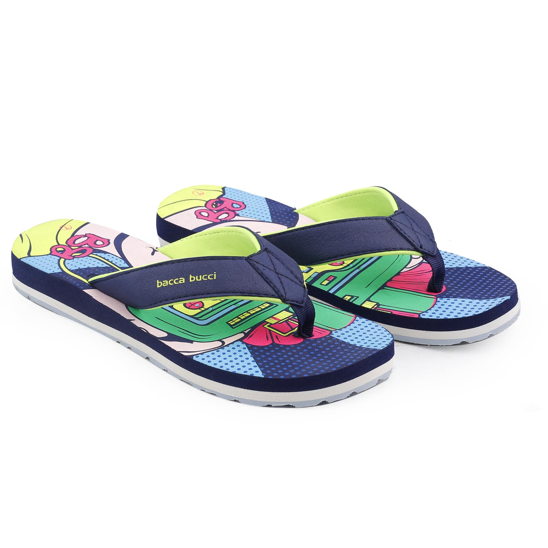 Bacca Bucci BEACH-BREEZE Cloud Slippers/Flip-Flop for Men | Non-Slip With Rubber Outsole and Vibrant Colors