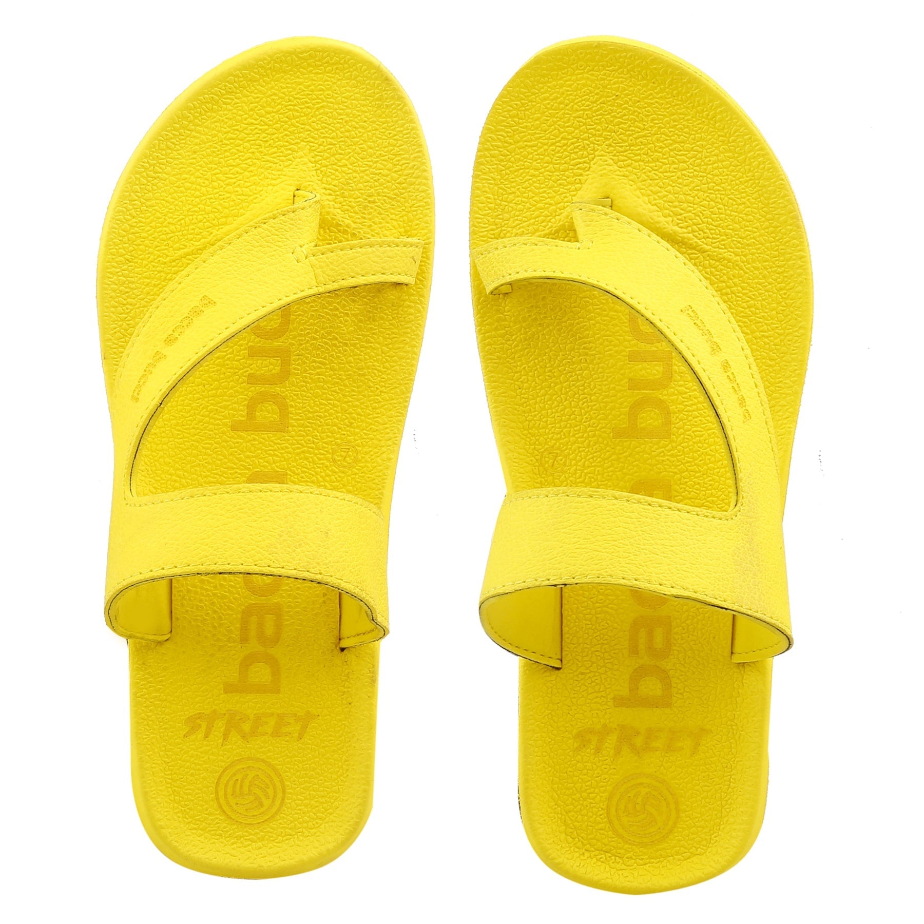 Yellow flip flops online mens