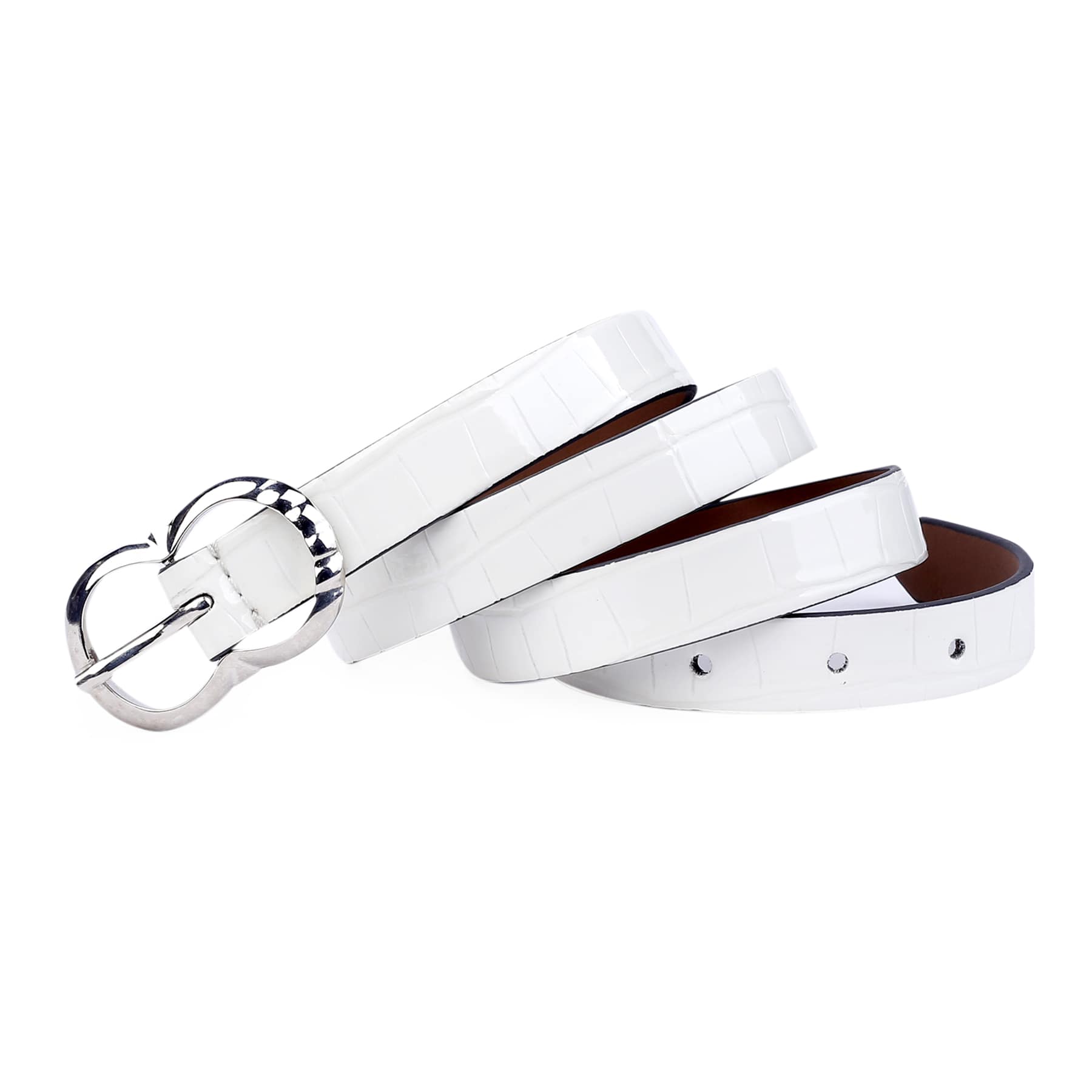 Bacca Bucci Women Leather Belts with Imported Nickle Free Buckle | Width : 20 MM | Croco Luster Belt