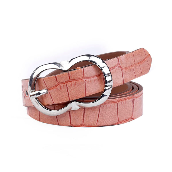 Bacca Bucci Women Leather Belts with Imported Nickle Free Buckle | Width : 20 MM | Croco Luster Belt