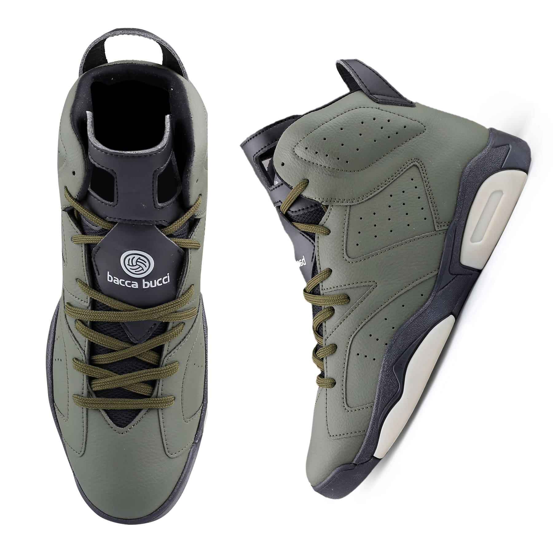 Bacca Bucci STUNNER Hi-top Streetwear Fashion Sneakers with 360 degree Cushioning and PU Moulded Mid-sole