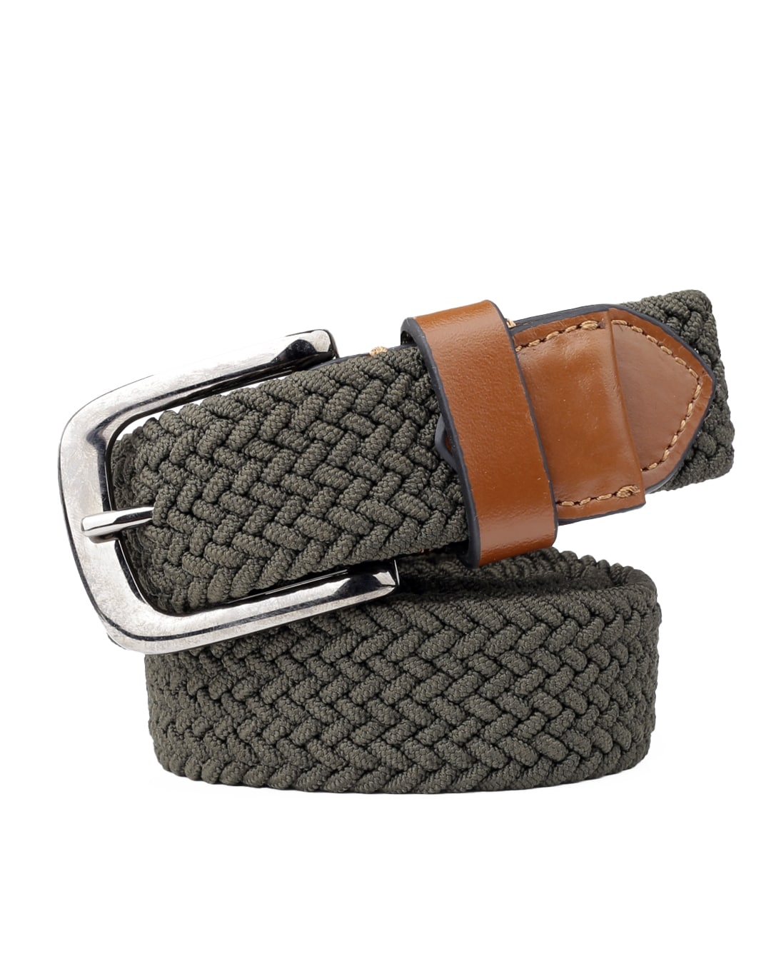 Men's elastic braided stretch belt best sale