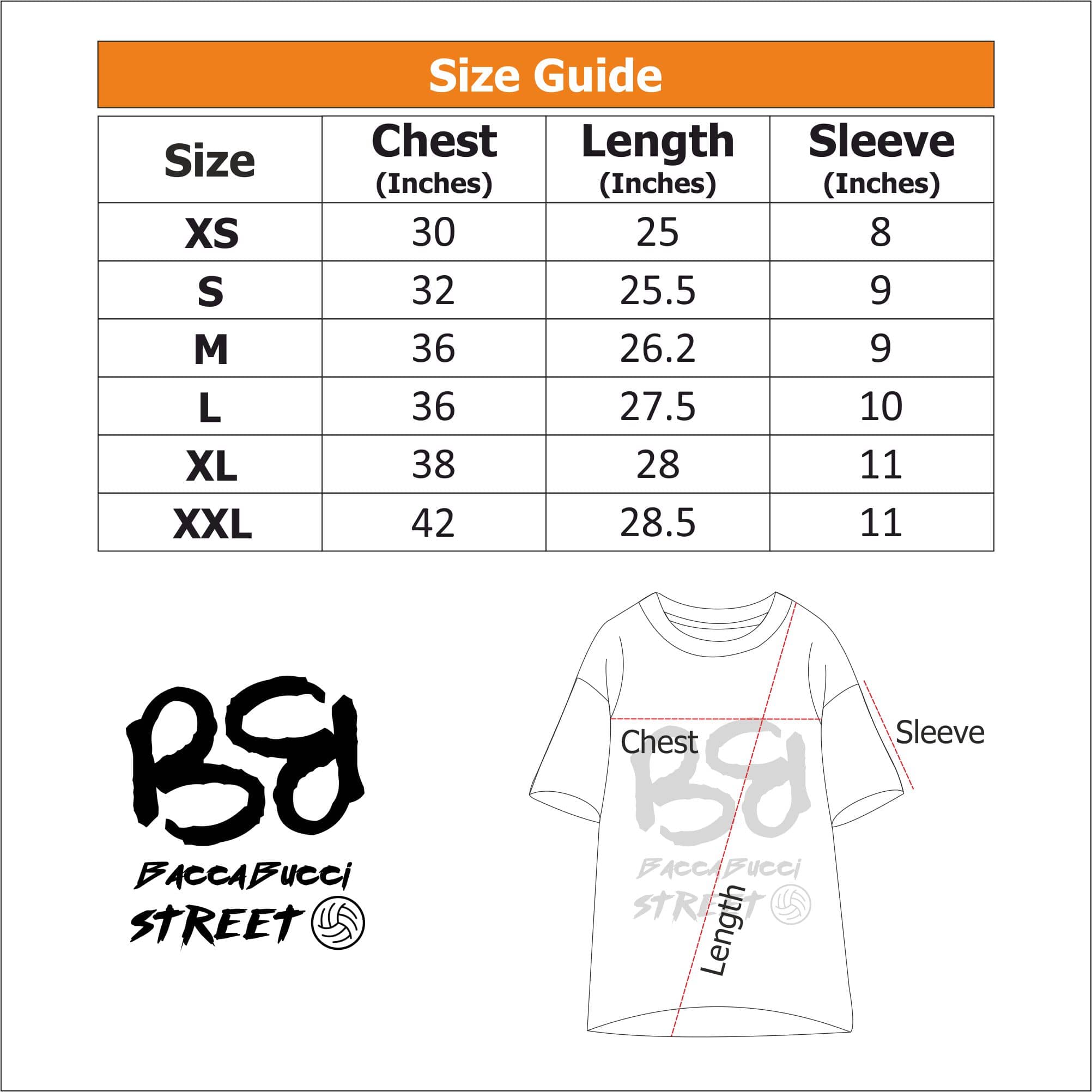 Oversized Tee Shirt Size Chart