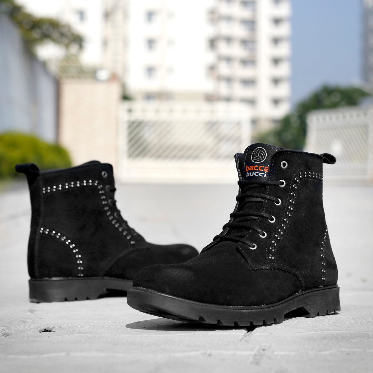 Leather Boots Bacca Bucci Safety Shoes Bacca Bucci MOSCOW Leather Boots For Bikers Riders Trekking Trail Hiking With Fur Lining Boots For Men