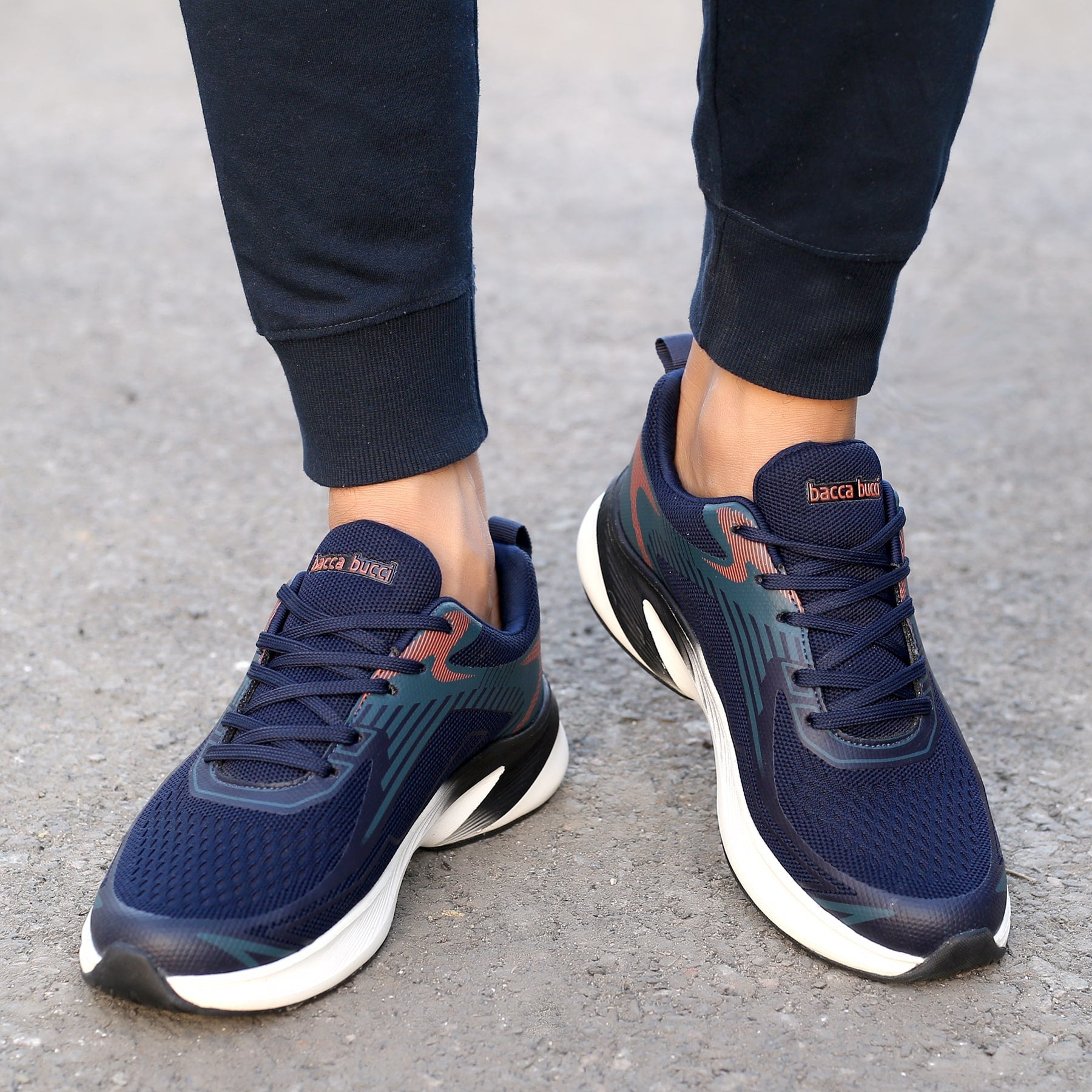 Bacca Bucci CARBON Running/Training Shoes with High Abrasion Rubber Outsole & Molded EVA Sockliner