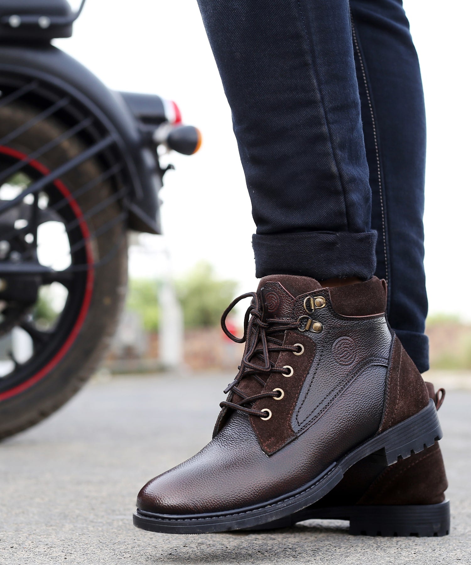 Biking Boots Bacca Bucci Meteor Classic Leather Boots for