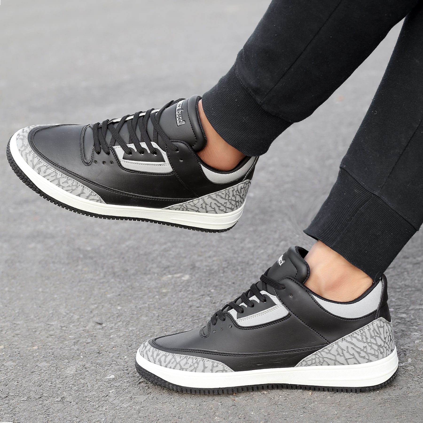 Bacca Bucci VORTEX Mid-top Flat Sole Street Fashion Men's Sneakers Lightweighted Rubber Outsole