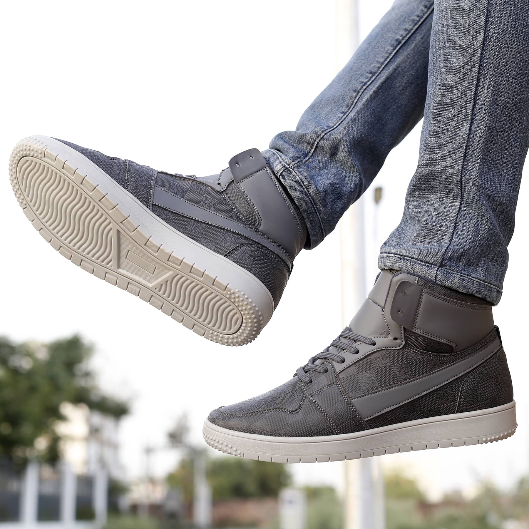 Bacca Bucci Men's STREET SAMURAI High-top Flat High-Street Fashion Sneakers