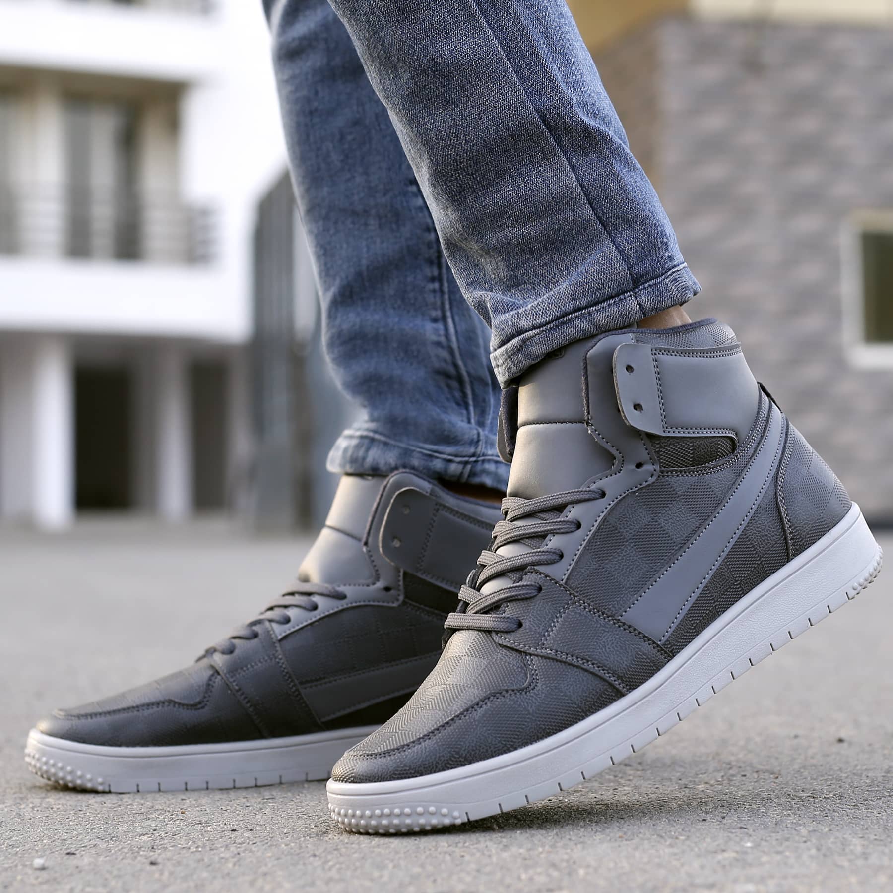 Bacca Bucci Men's STREET SAMURAI High-top Flat High-Street Fashion Sneakers