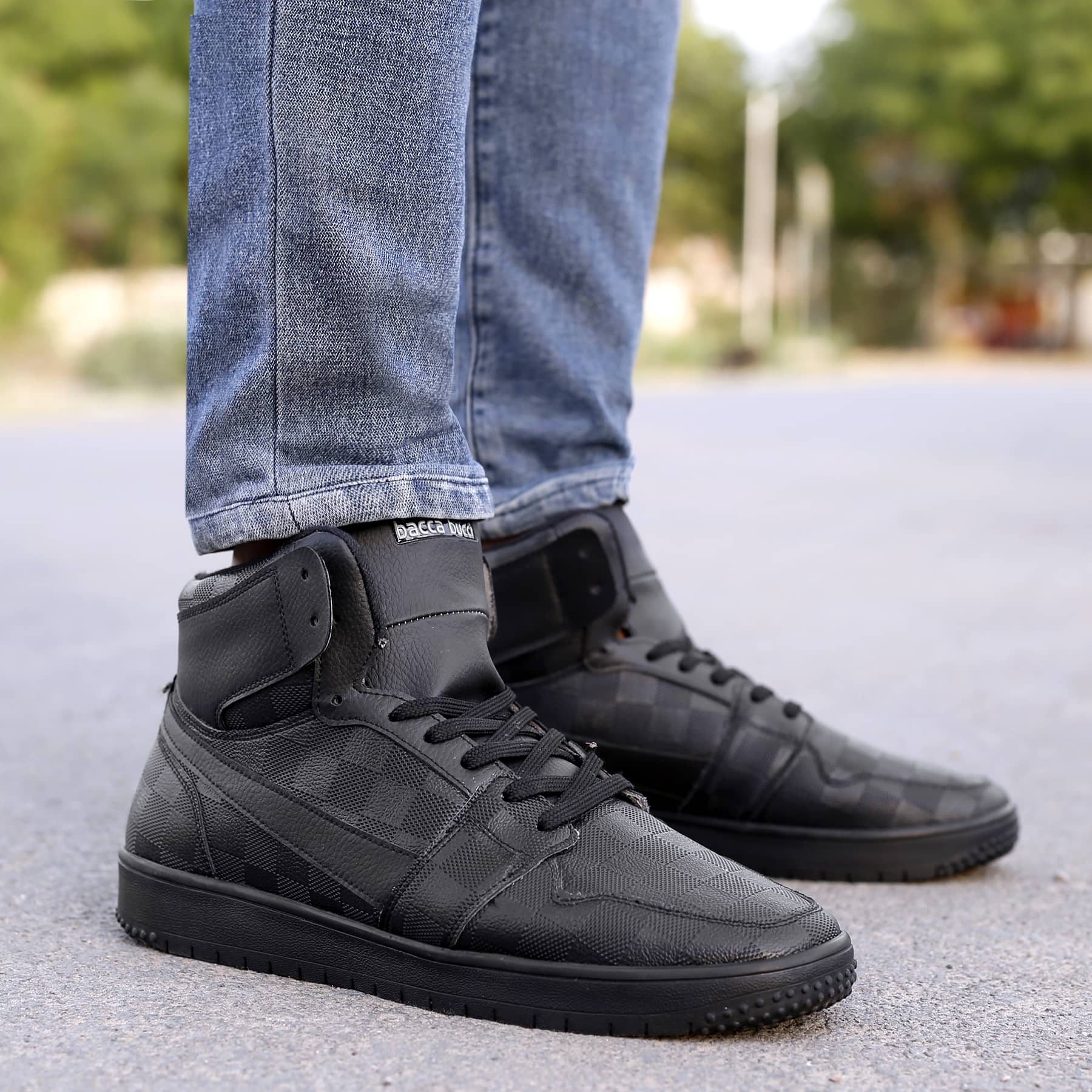 Bacca Bucci Men's STREET SAMURAI High-top Flat High-Street Fashion Sneakers