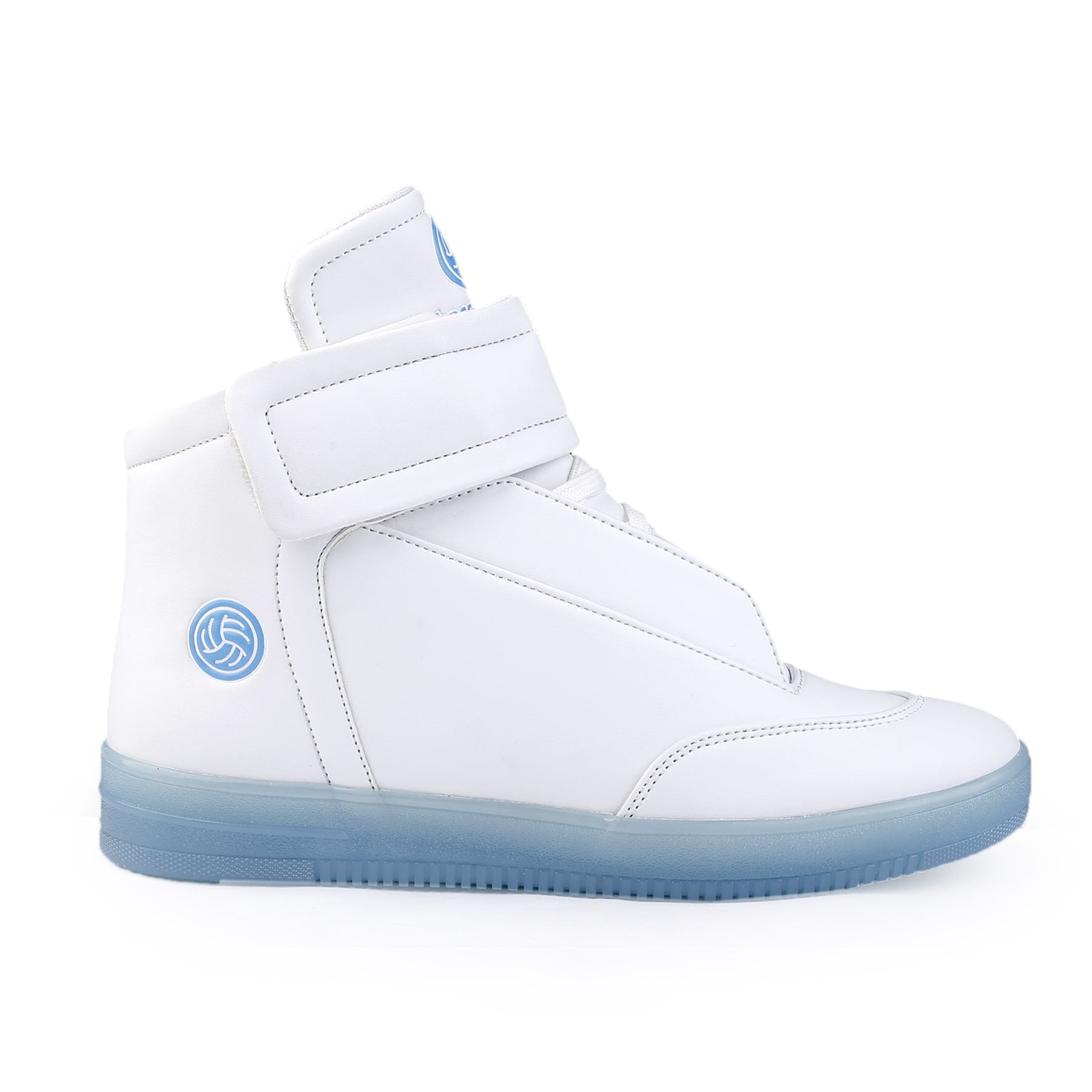 Bacca Bucci OYSTER Men's Flat Sole Hi-Top Casual Lace up Sneakers with Translucent Rubber Outsole