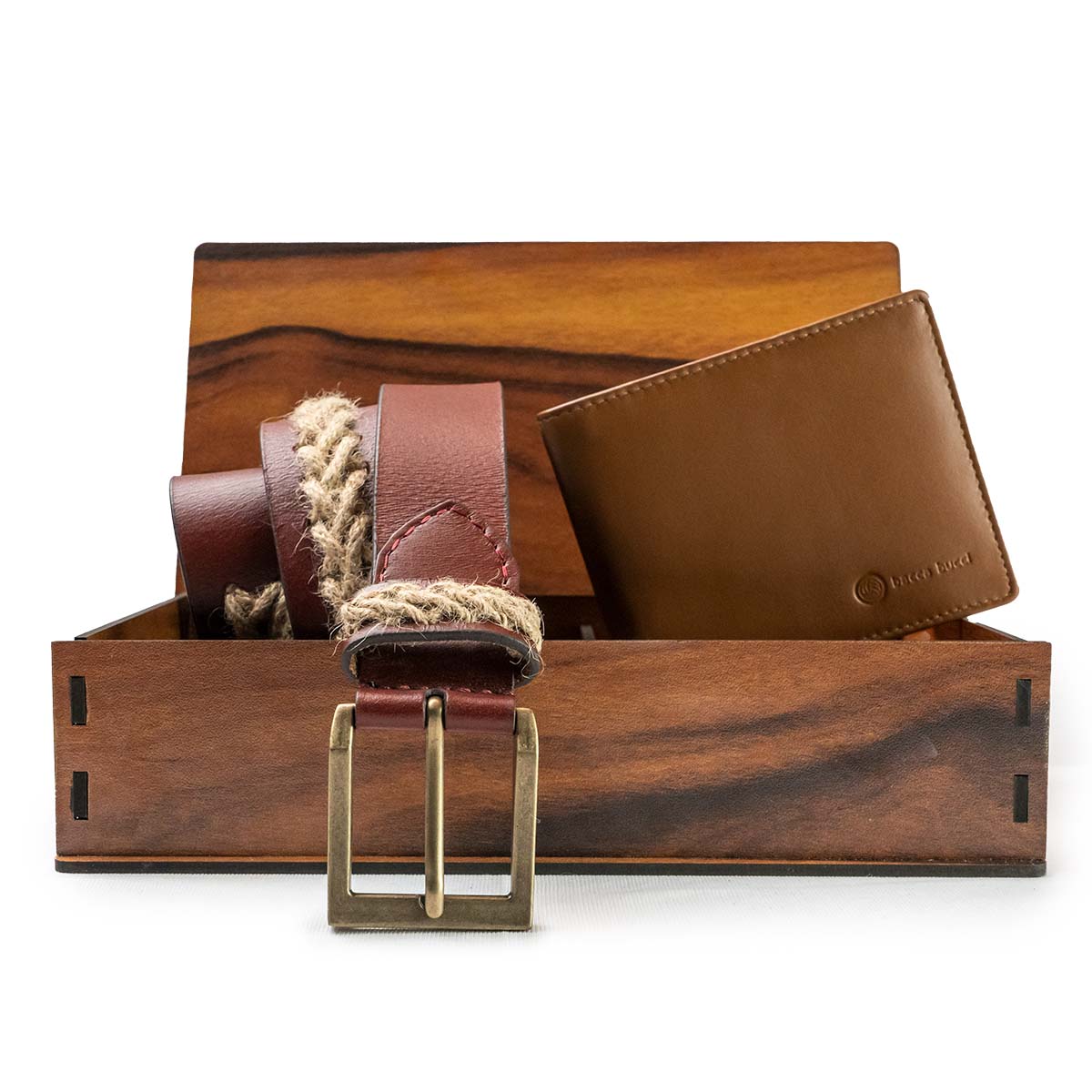 Men's Casual Leather Belt  Leather Wallet Combo Gift Set for Men