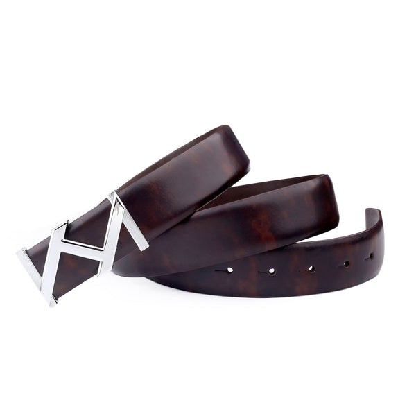Bacca Bucci Premium Leather Formal Dress Belts with a Stylish Finish with Nickel-Free Buckle