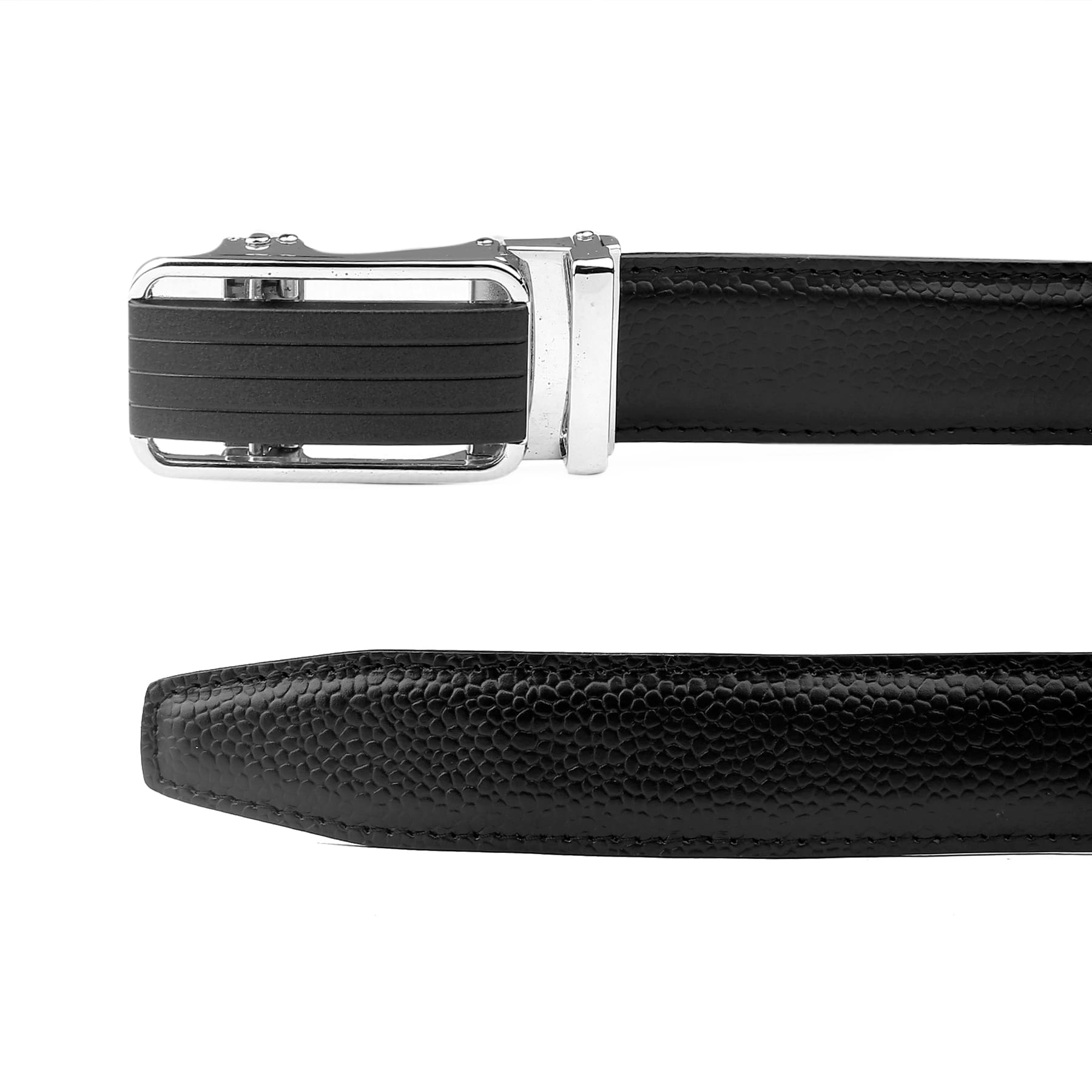 Bacca Bucci Premium Leather Formal Dress Belts with a Stylish Finish and a Auto Lock Nickel-Free Buckle