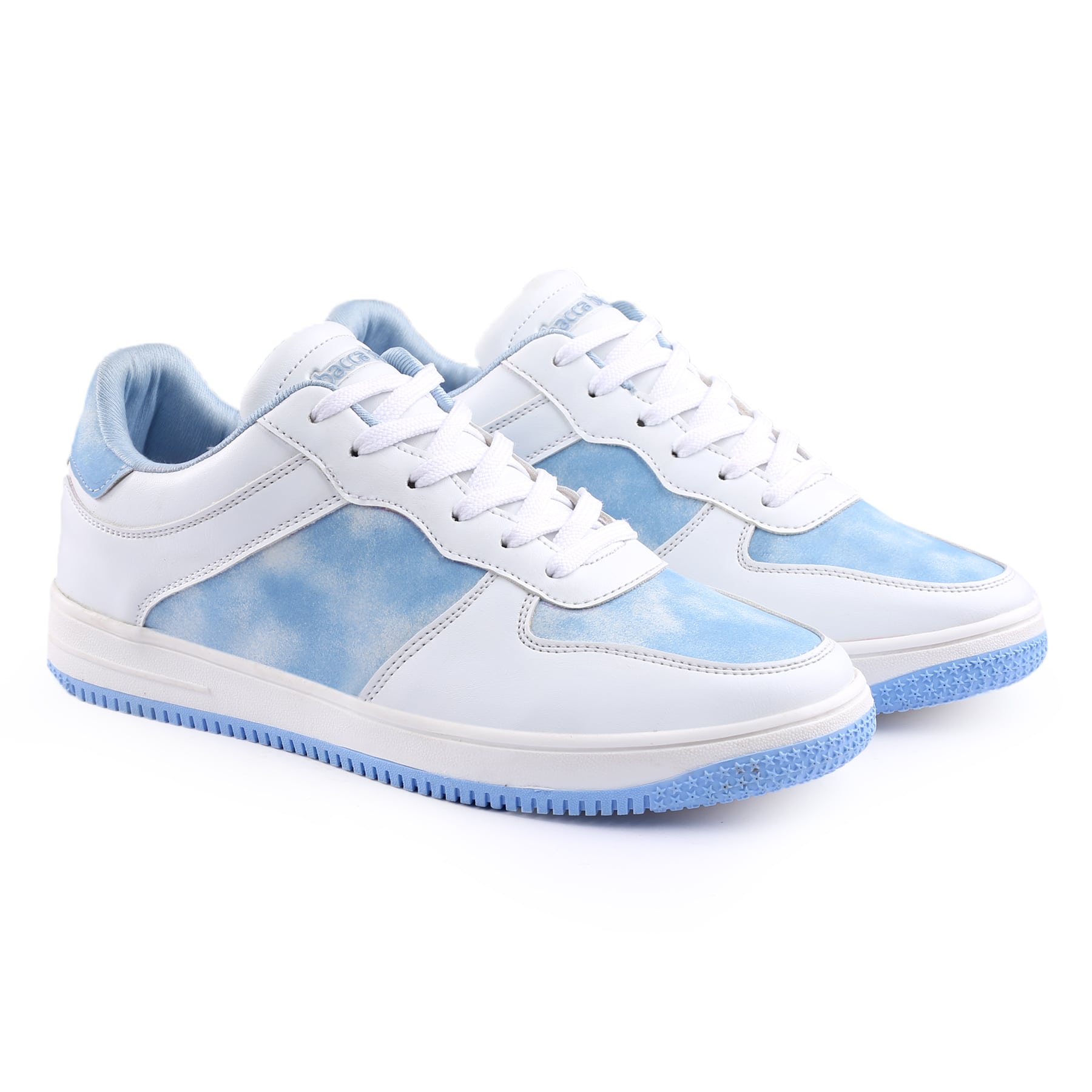 Bacca Bucci HOPPER Flat Sole White Sneakers Casual Shoes for all Day wear with Memory Cushion Footbed