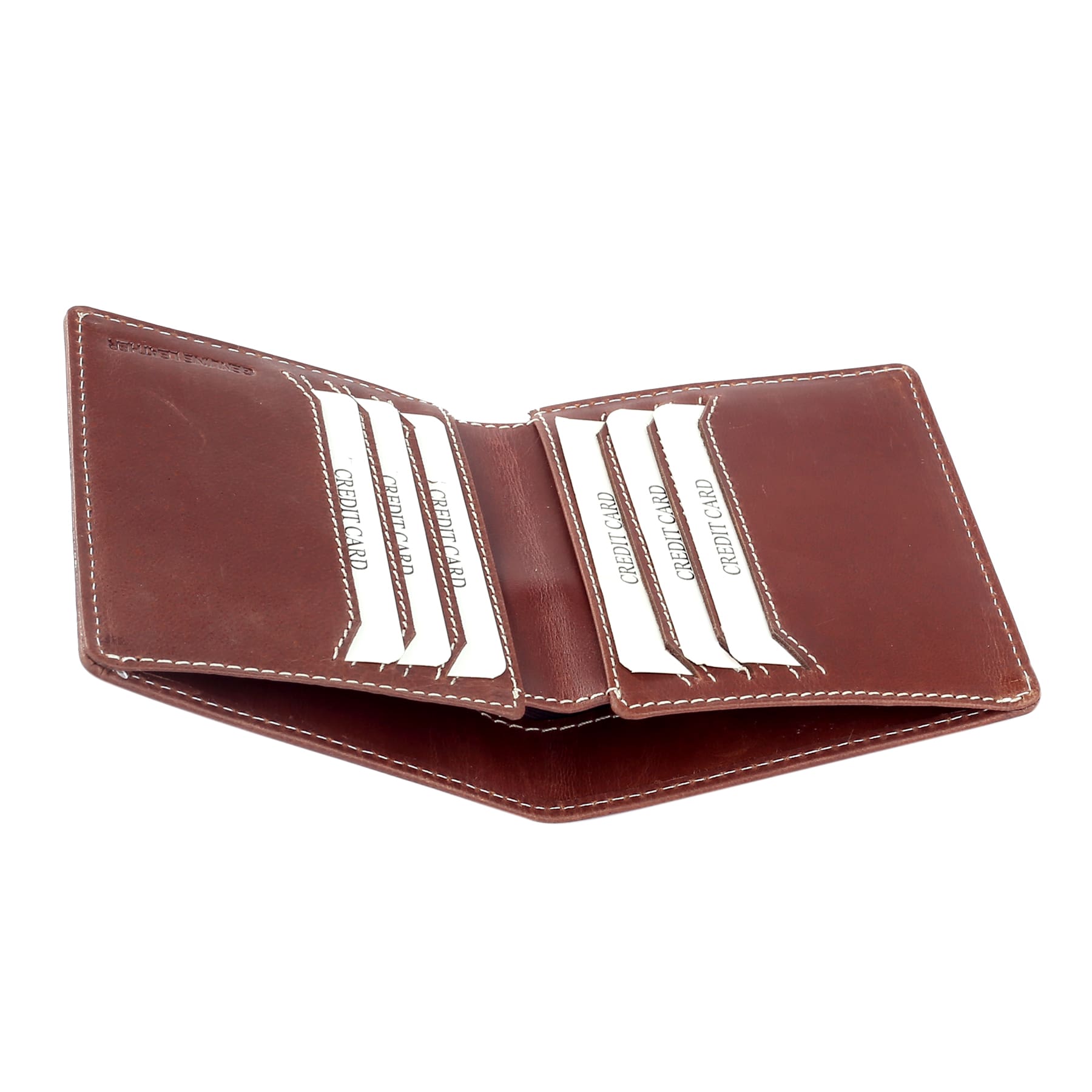 Bacca Bucci Genuine Leather Unisex Bi-Fold Credit Card Holder Wallet | Gift Card Display Case | Minimalist Light Thin Card Storage Case with RFID Blocking