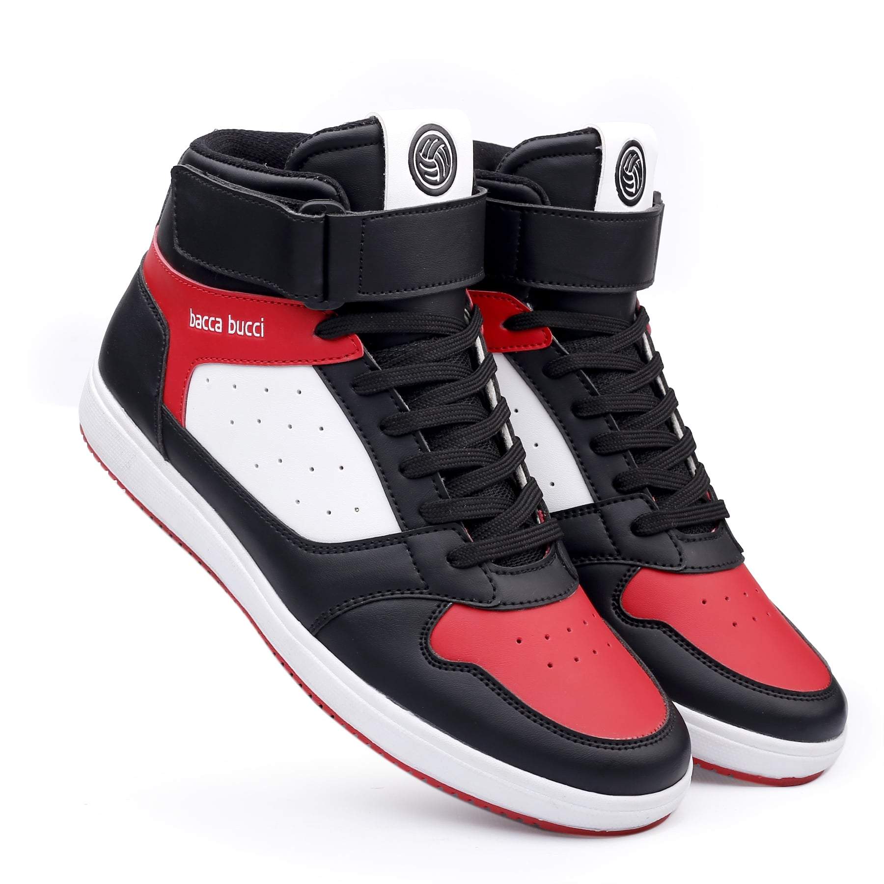 RED BLACK SHOES HI TOP 