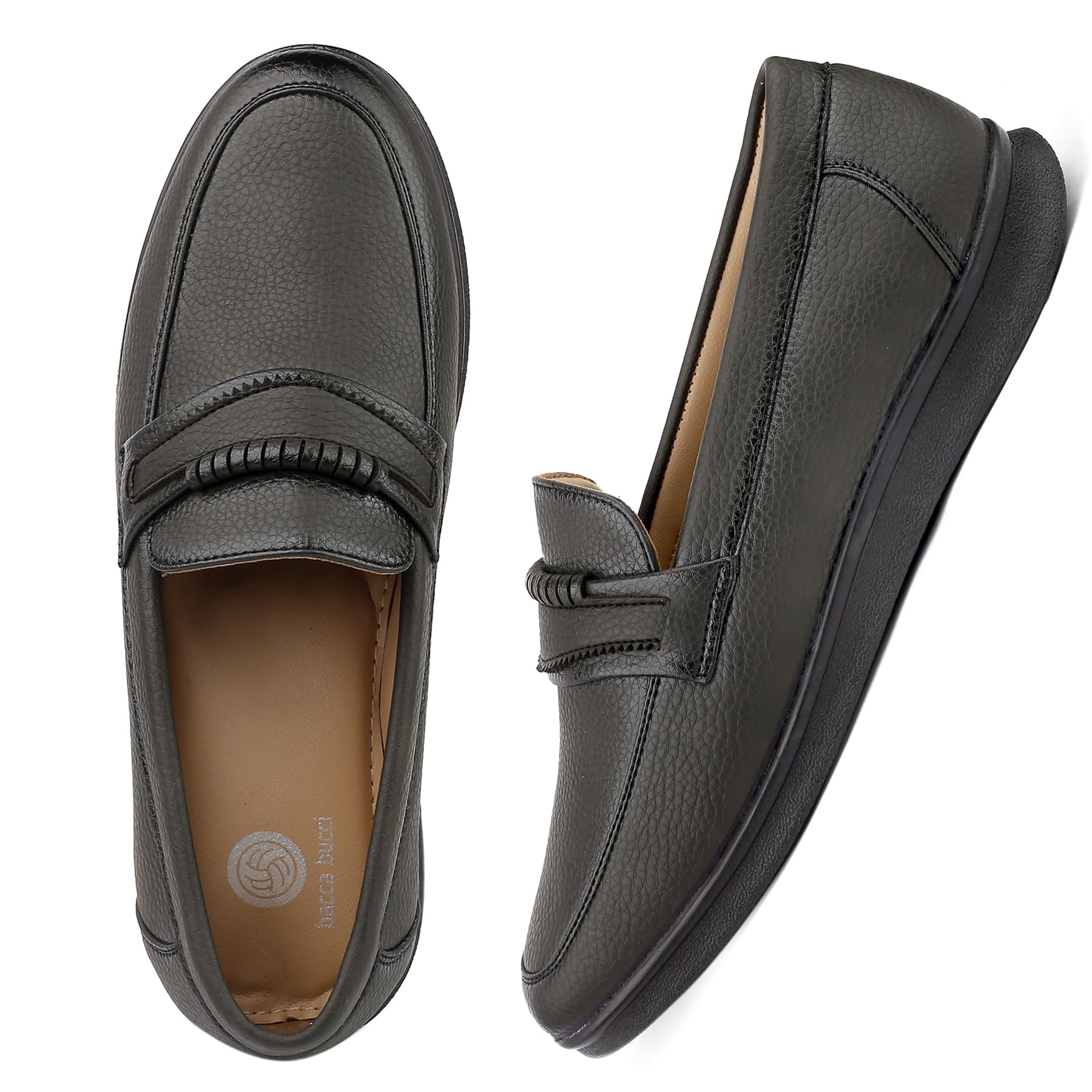 Bacca Bucci MUNICH Dress Loafer Moccasins Driving Shoes for Men | Rubber Outsole | Light Weight