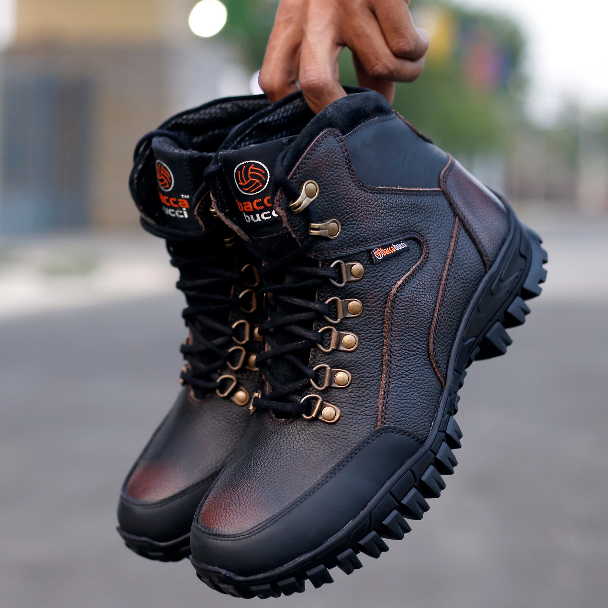 Bacca Bucci Top Waterproof Boots Bacca Bucci Men Textured Mid Top