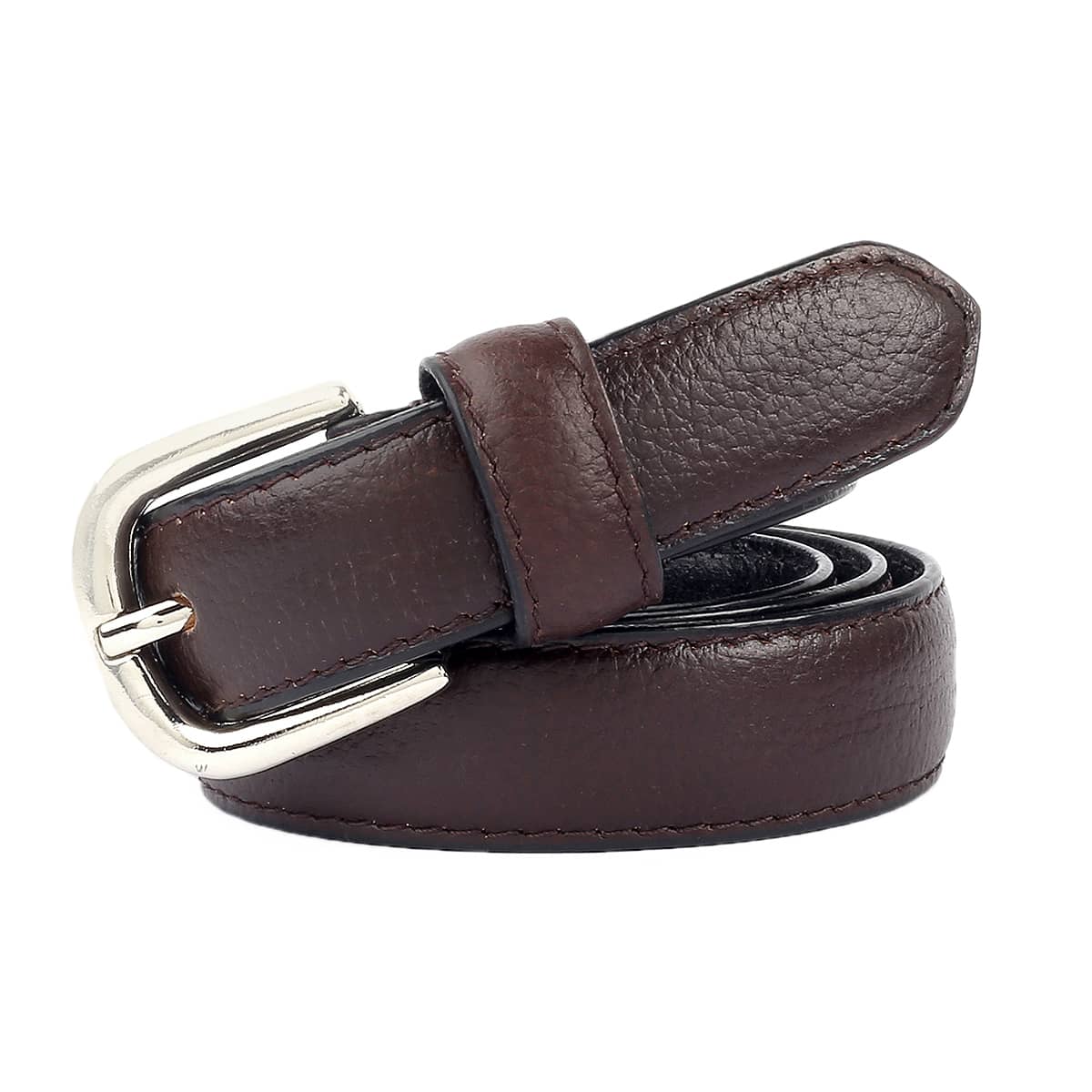 Women Leather Jeans Belt For Pants Jeans Dress with Round Buckle :  : Clothing, Shoes & Accessories