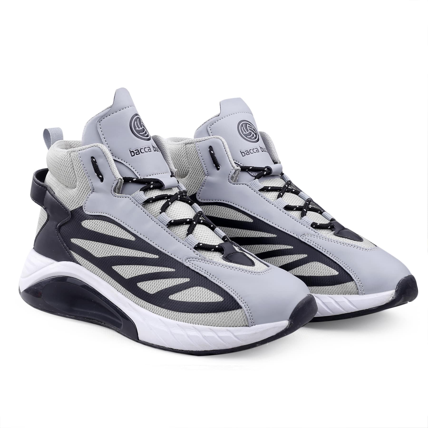 Bacca Bucci Men's ILLUSION High-Top Street Fashion Sneakers with Rubber Outsole