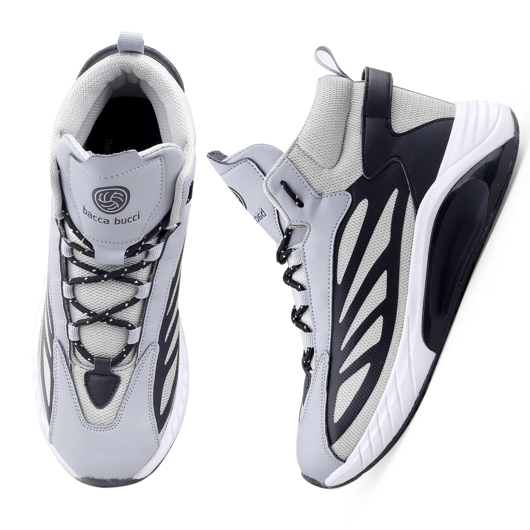 Bacca Bucci Men's ILLUSION High-Top Street Fashion Sneakers with Rubber Outsole
