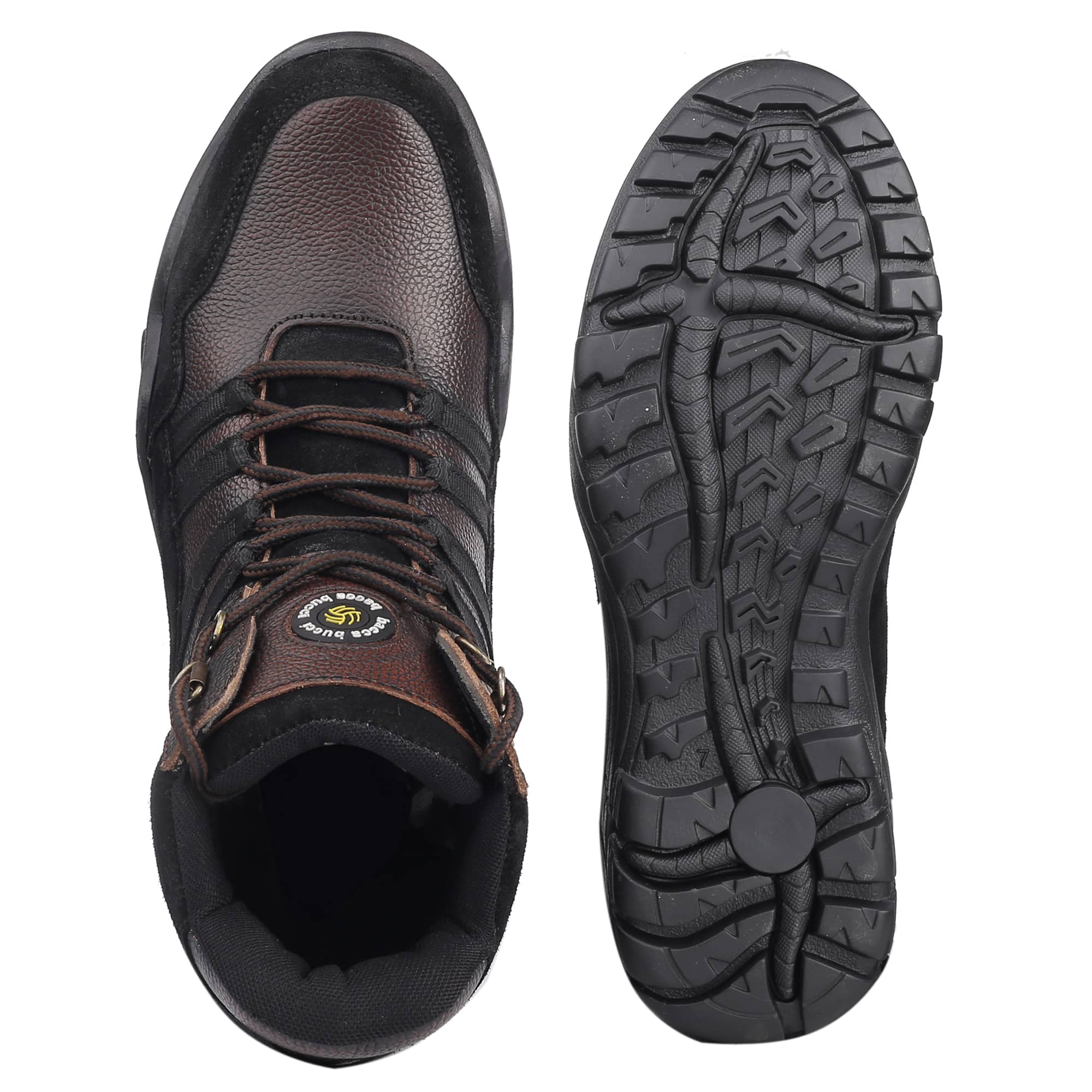 Bacca Bucci Men's MOUNTAIN Splash-Proof Leather Biker Boots- Trekking Backpacking & Hiking