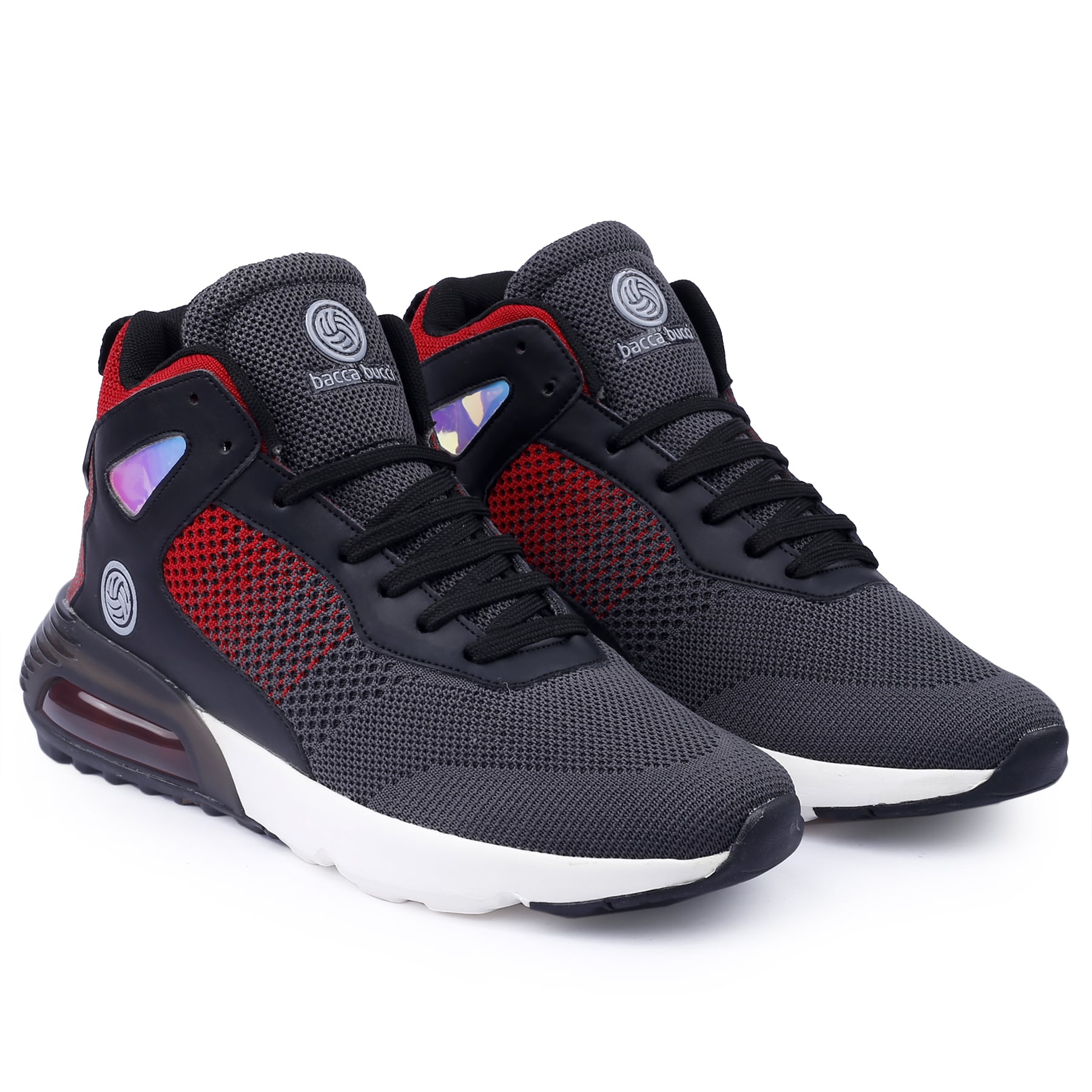 Bacca Bucci Men's SOFTPRO Hi-Top Men Basketball Sneakers with Max Cushioned Padded Insocks & Breathable Upper