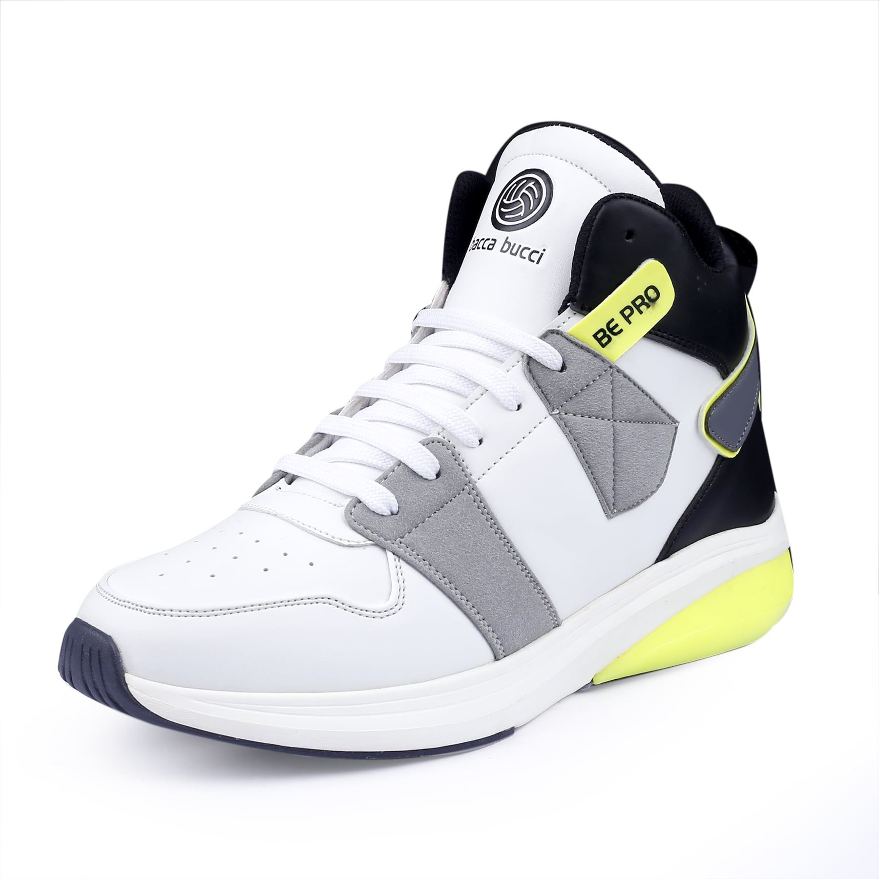 Bacca Bucci UNICORN Men's Fashion Hi-Top Sneakers Street Wear with Dual Air Cushion Rubber Outsole