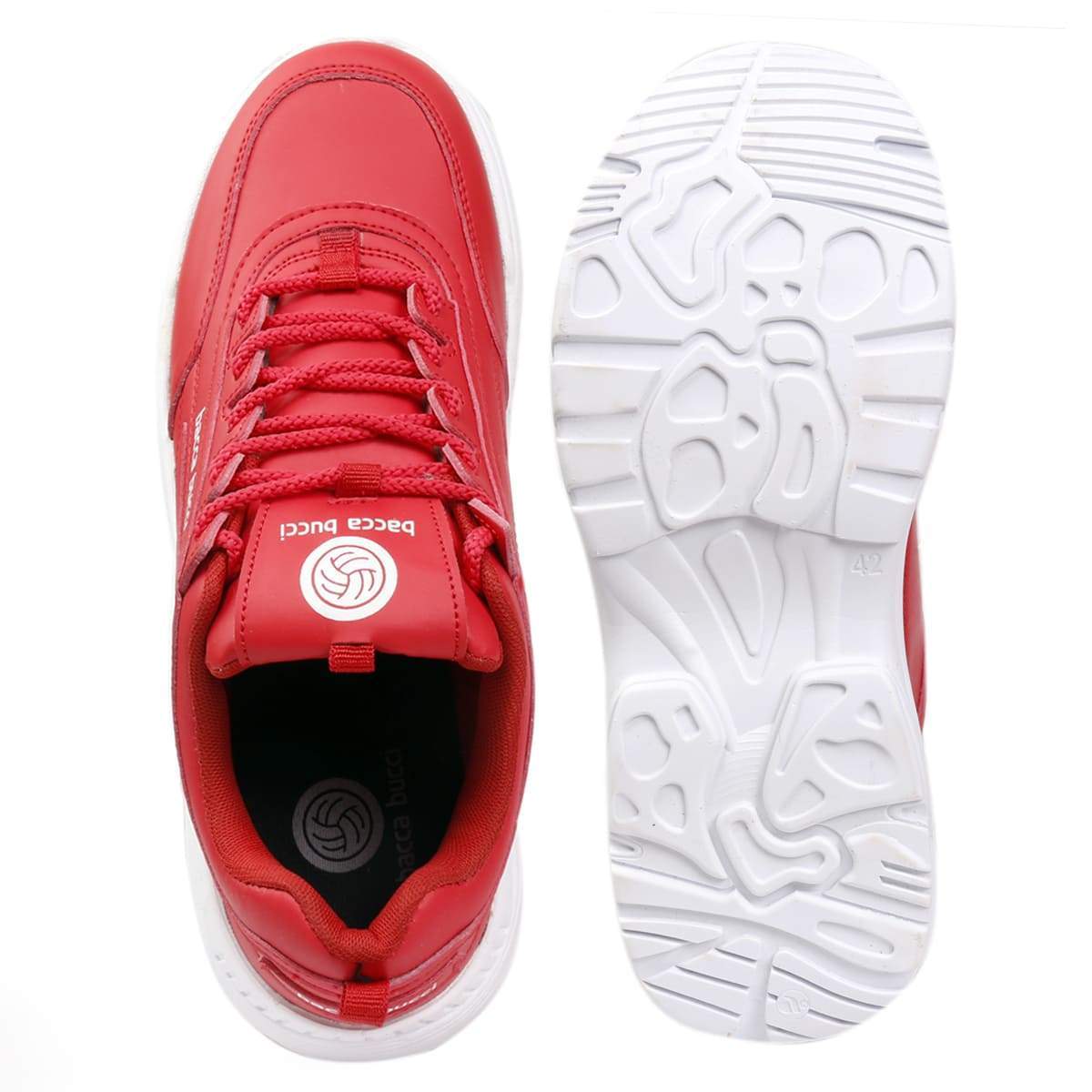 red fashion sneakers shoes