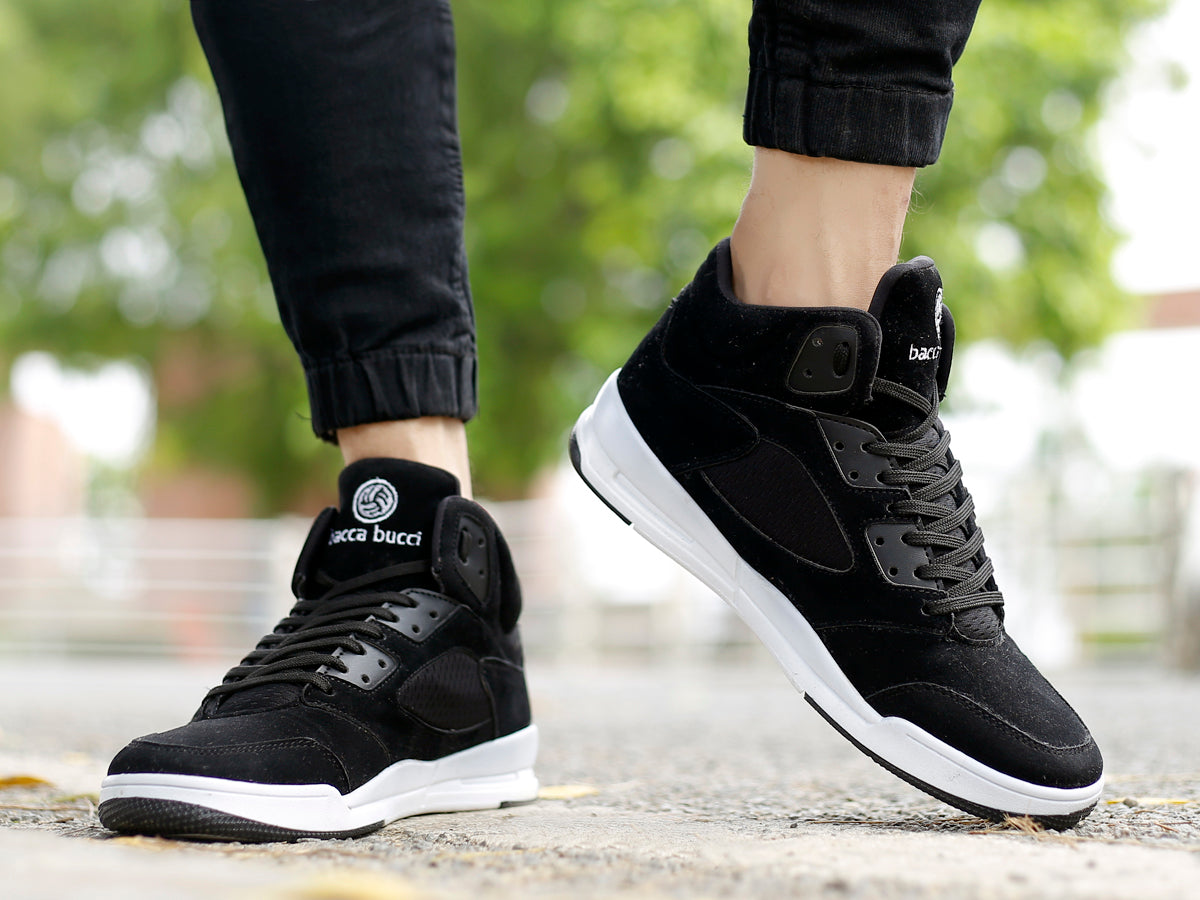 Sneakers Shoes for Men Bacca Bucci Sneakster Korean-Style High-Top Platform Casual Sneakers