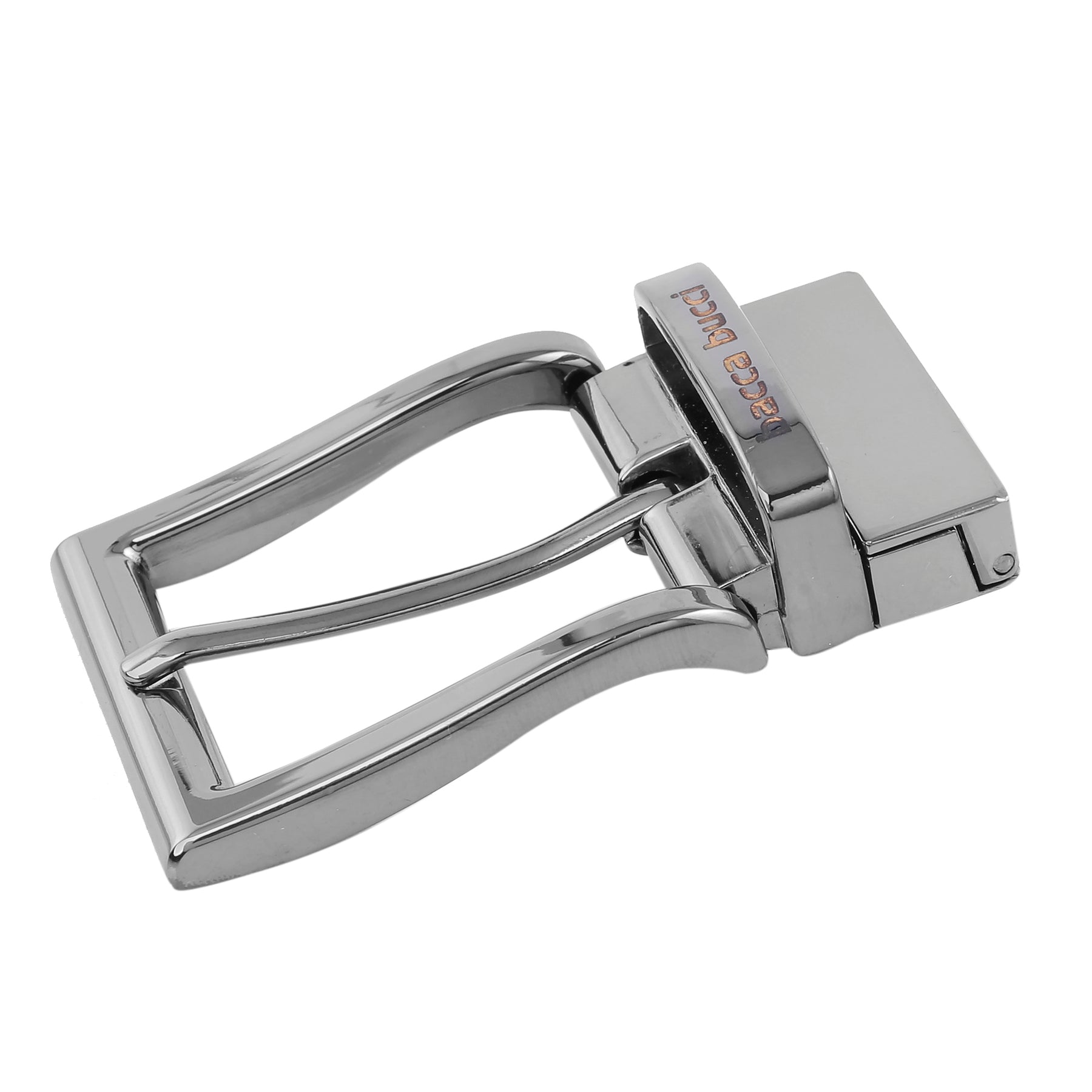 Bacca Bucci 35 MM Nickle Free Reversible-Clamp Belt-Buckle with Branding (Buckle only)