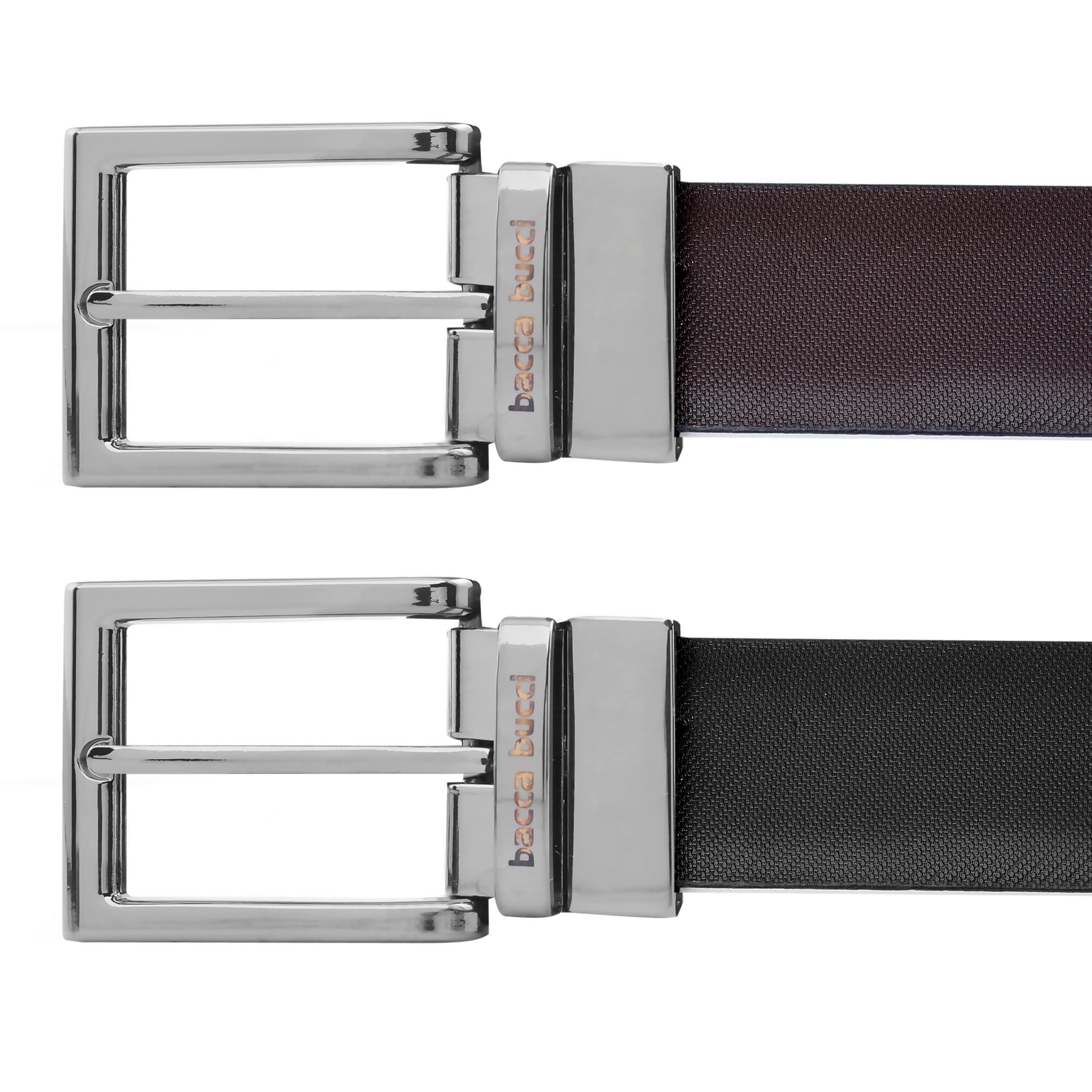 Bacca Bucci 35 MM Nickle Free Reversible-Clamp Belt-Buckle with Branding (Buckle only)
