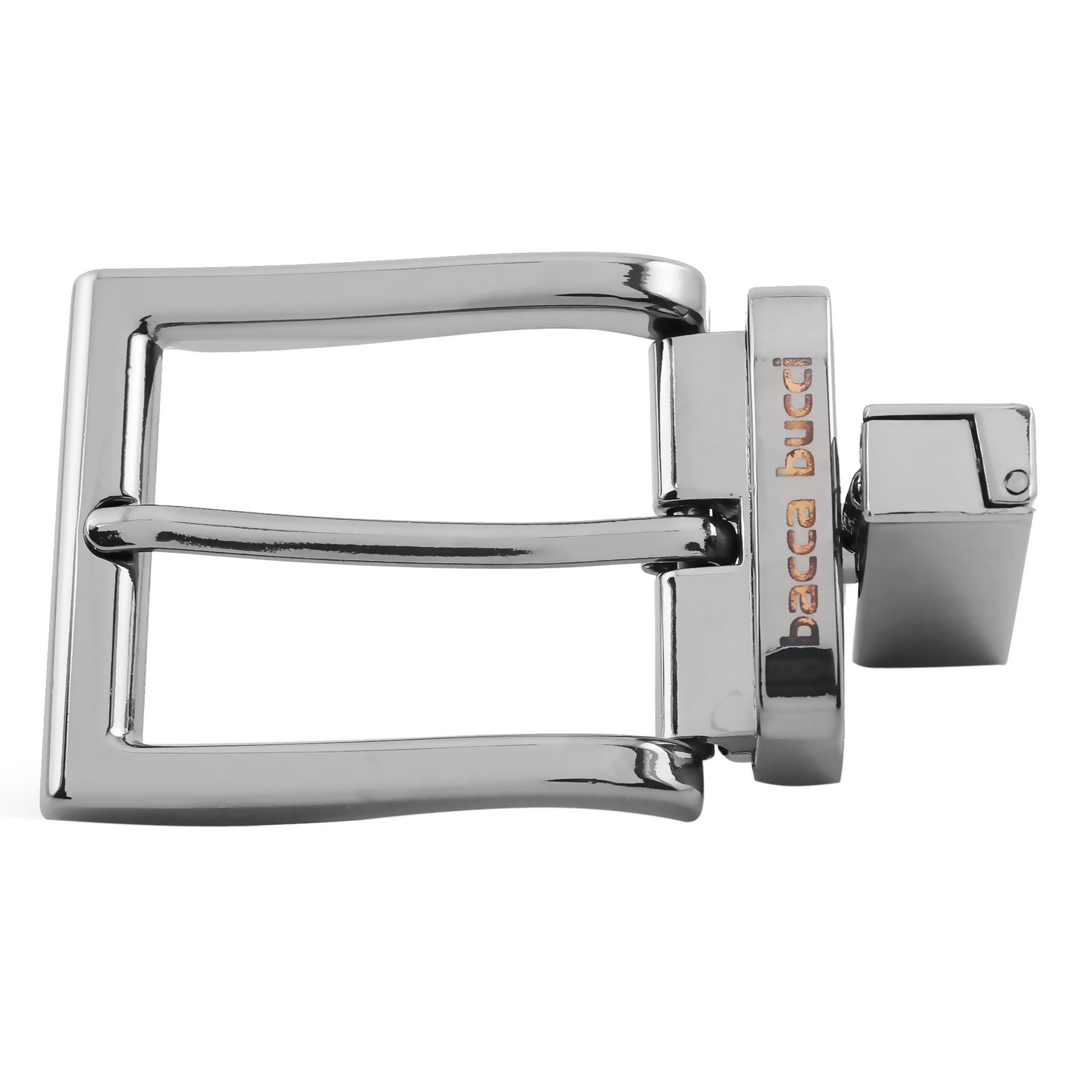 Bacca Bucci 35 MM Nickle Free Reversible-Clamp Belt-Buckle with Branding (Buckle only)