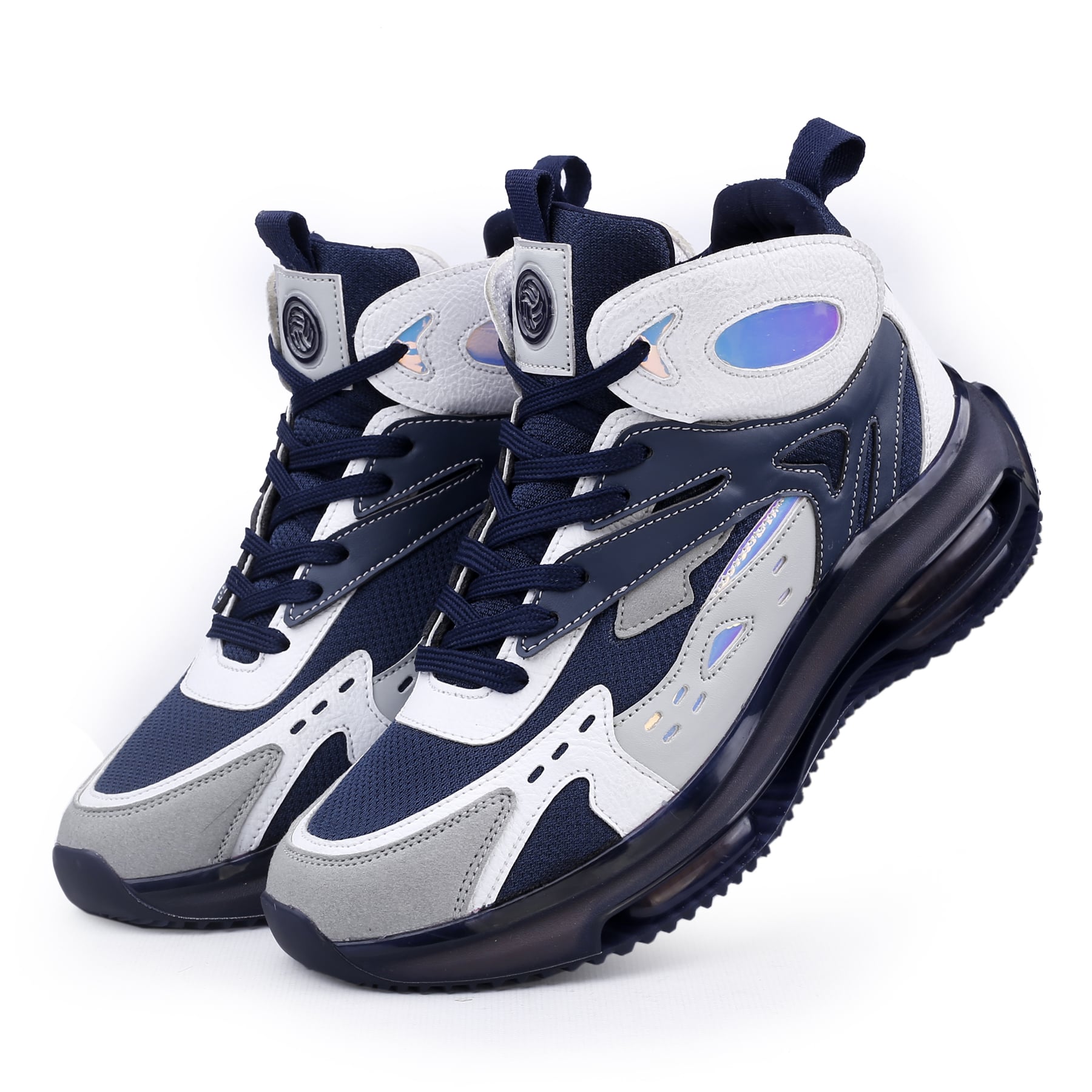 blue sneakers for men, blue sneakers, elevated sneakers for men, blue & white sneakers