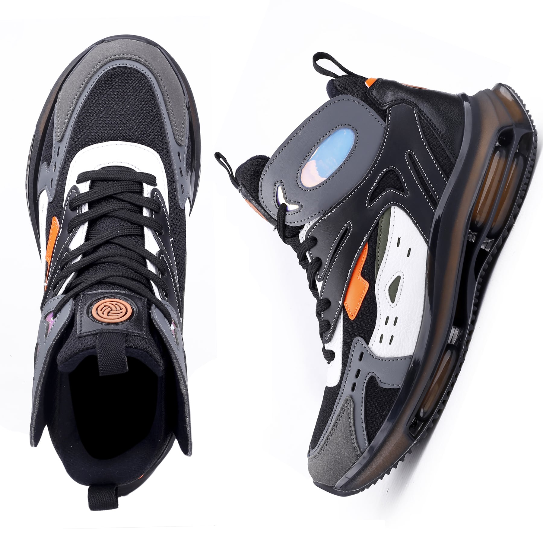 blue sneakers for men, blue sneakers, elevated sneakers for men, black & white sneakers for men