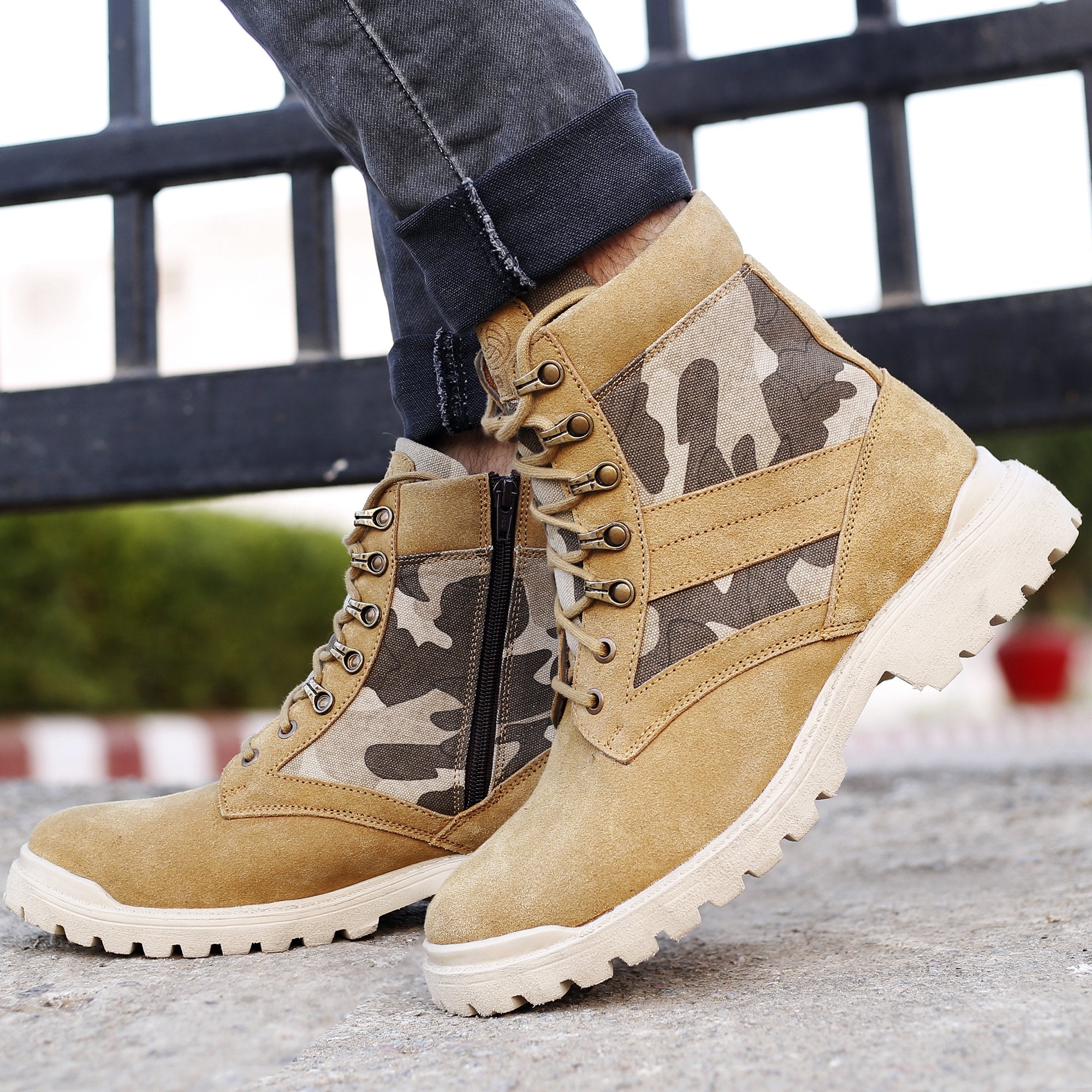 military boots, combat boots, leather suede boots, suede boots