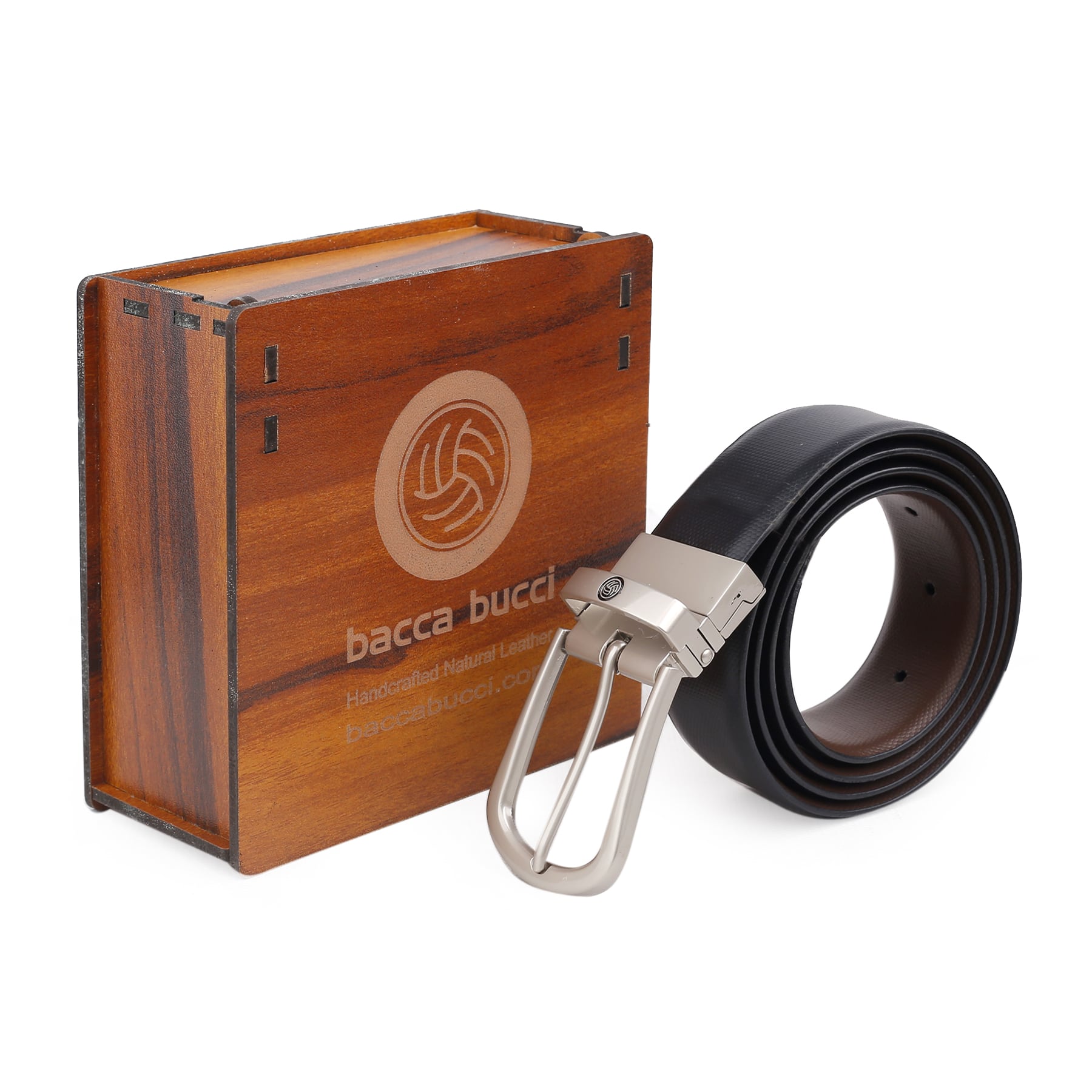 Bacca Bucci Reversible Leather Formal Dress Belts with a Stylish Finish and a Nickel-Free Buckle